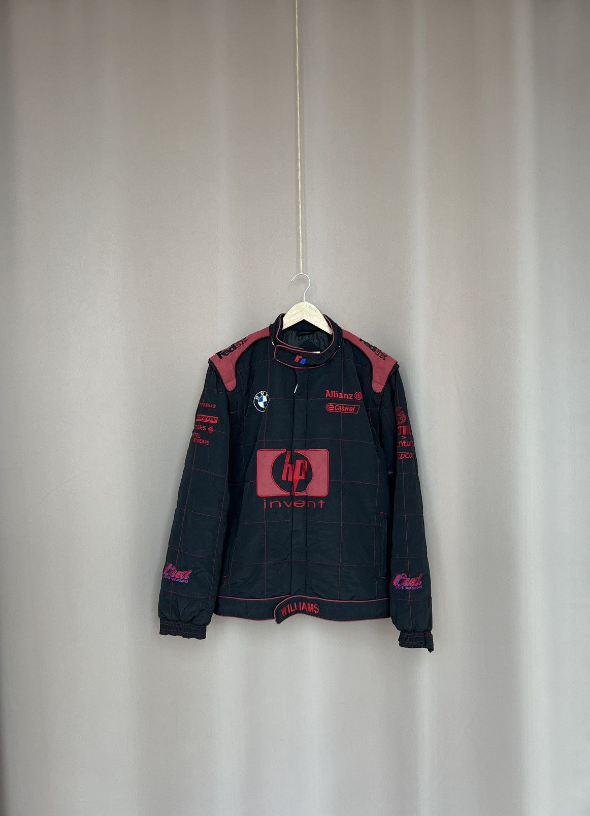 image of Williams Formula-1 F1 Racing Team Bmw Jacket in Black/Red, Men's (Size Large)