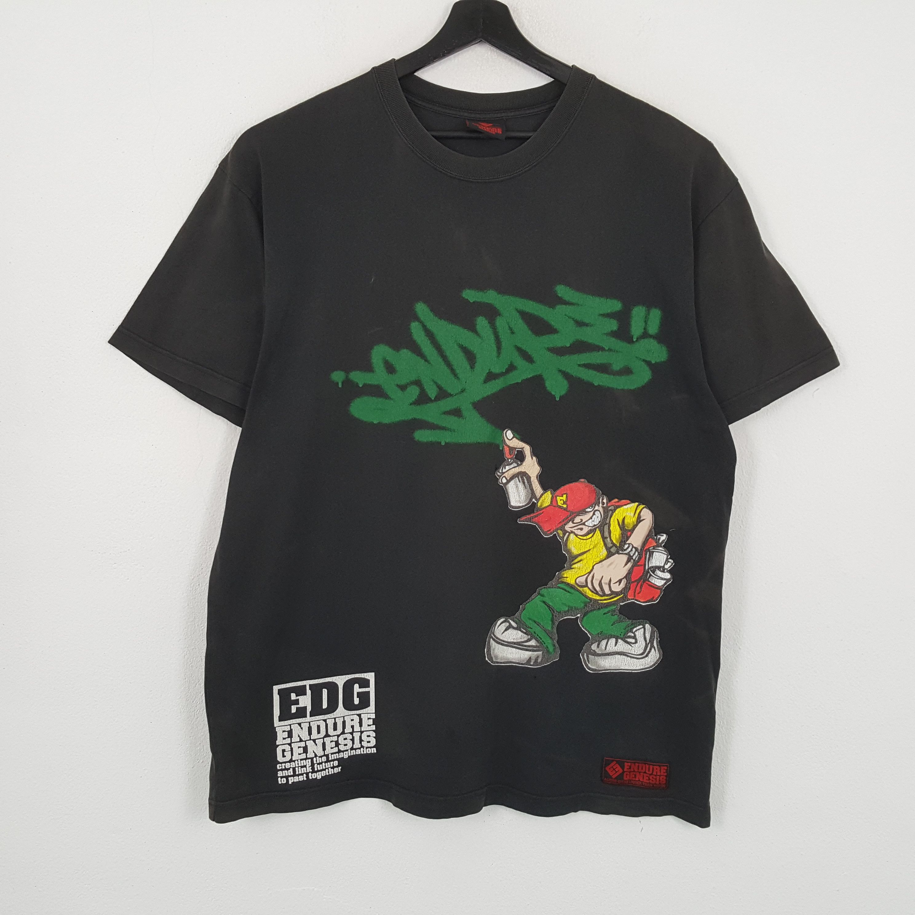 Vintage ENDURE GENESIS Streetwear Art Style Tshirt Size US XL / EU 56 / 4 - 1 Thumbnail