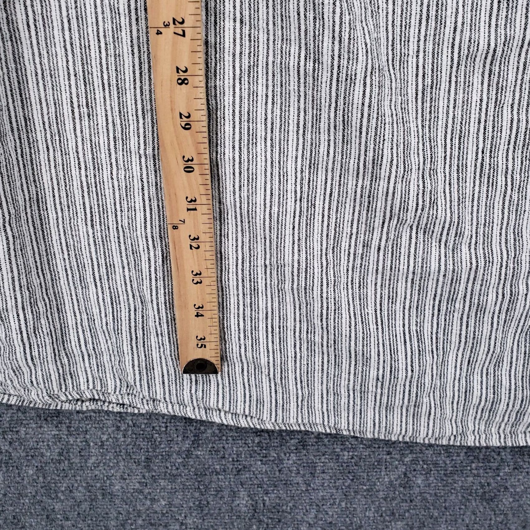 Old Navy Old Navy Dress Womens 2X Plus White Striped Shift Mini Linen Off Shoulder A-Line Dress Size XXL / US 16-18 / IT 52-54 - 5 Thumbnail