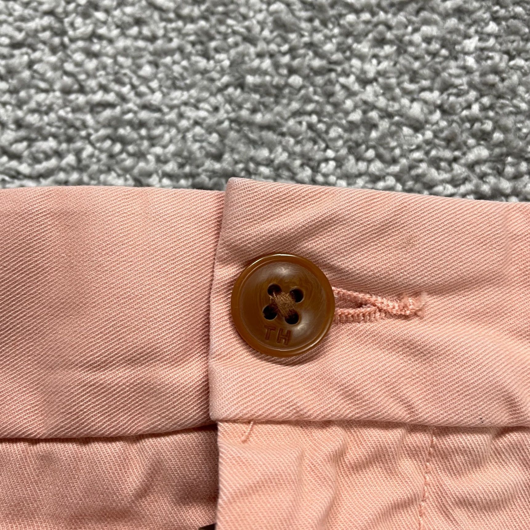Tommy Hilfiger Tommy Hilfiger Men's Shorts Chino Flat Front Cotton Peach Pink 32 Size US 32 / EU 48 - 3 Thumbnail