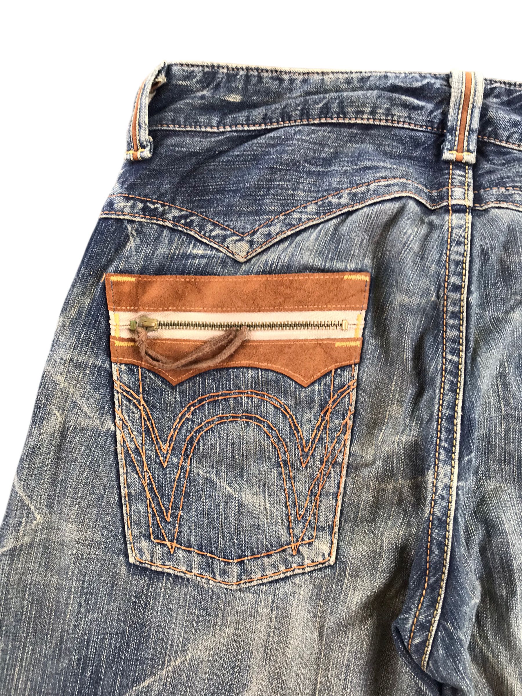 Tornado Mart Vtg 90s Edwin Japan Distressed Denim-Size 35-14th addiction Size US 35 - 5 Thumbnail