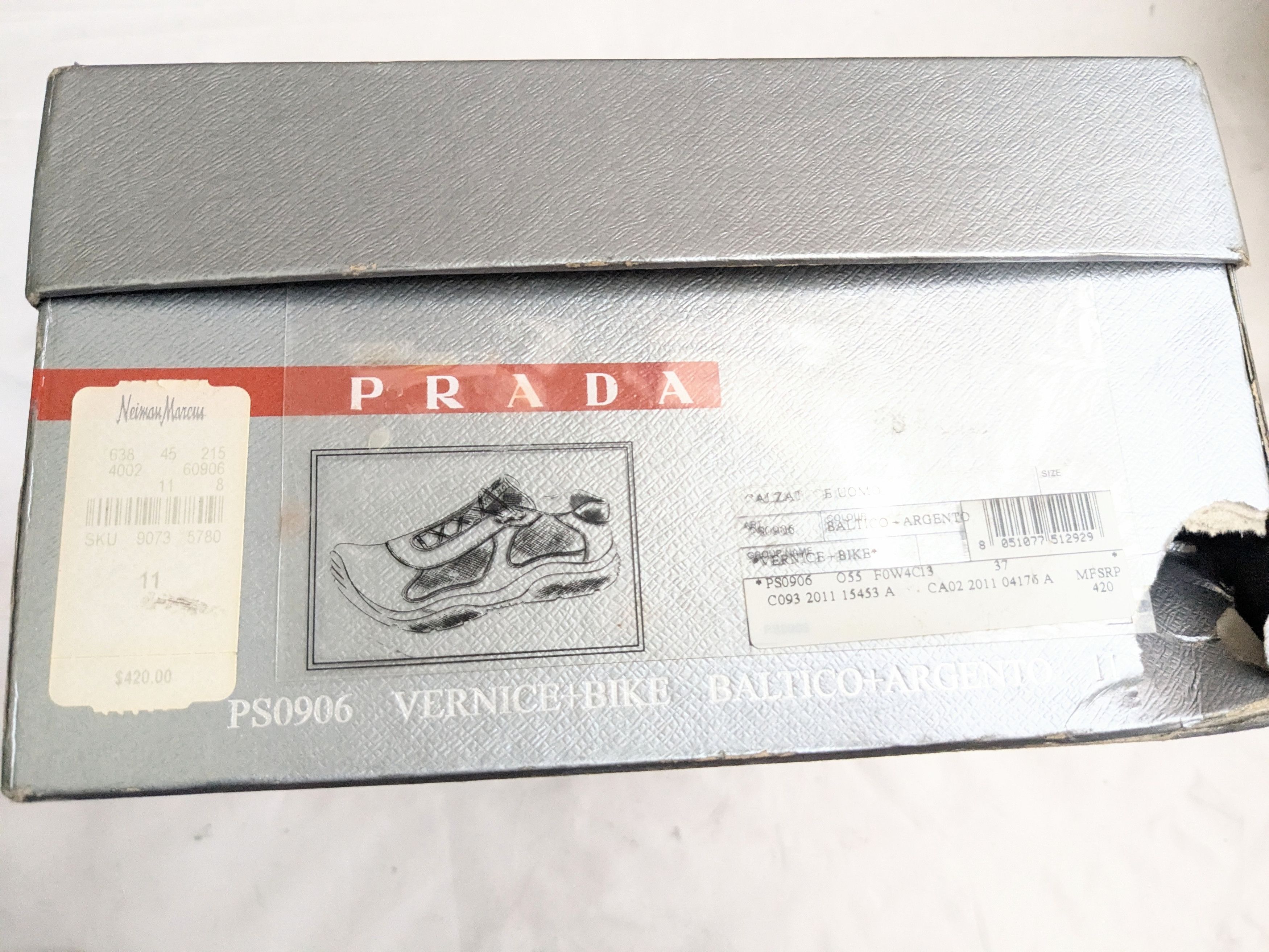 Prada Prada America's Cup Black Patent Leather 13 Silver Size US 13 / EU 46 - 18 Thumbnail