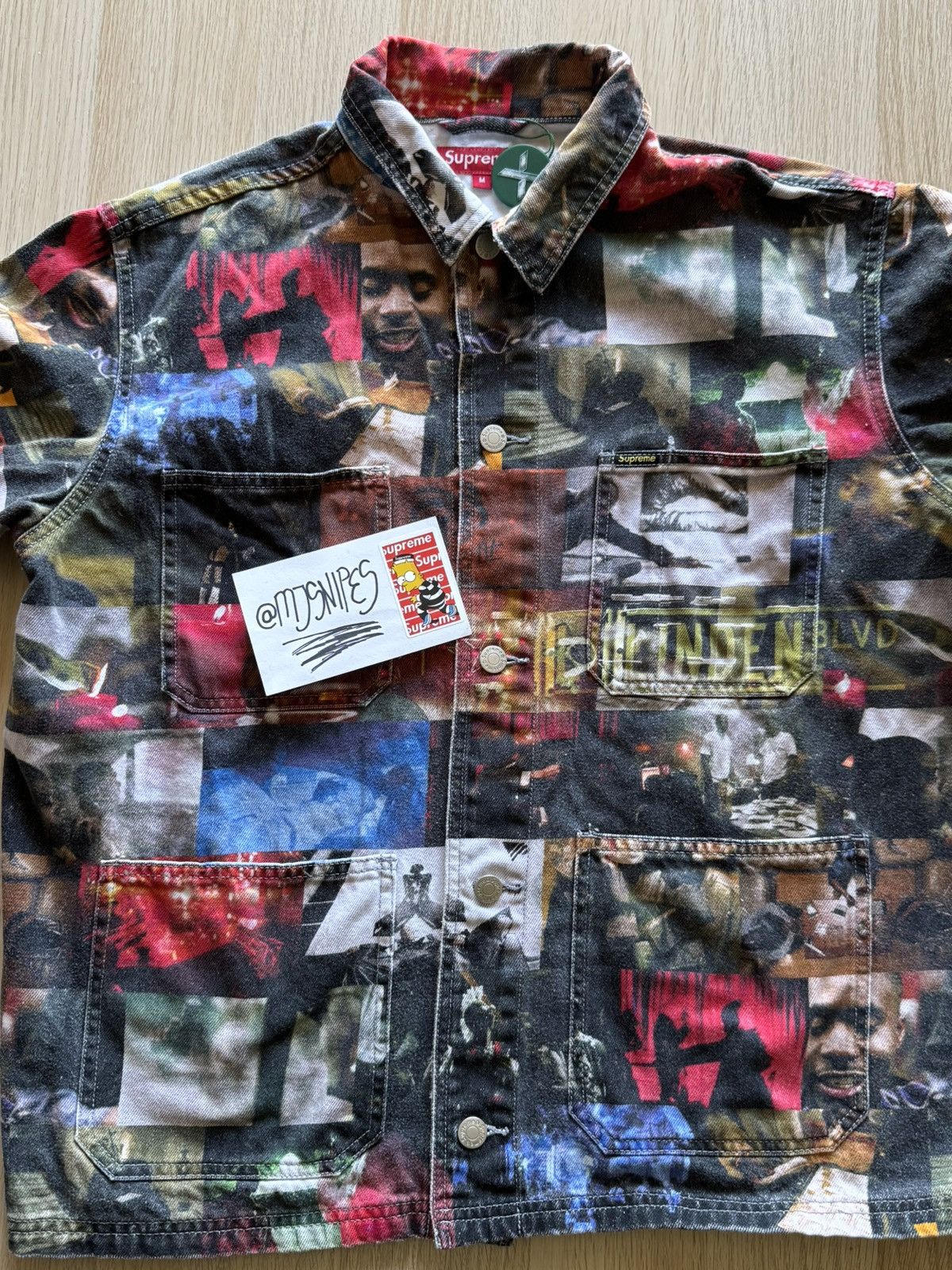 supreme NAS&DMX Collage Denim Chore Coat