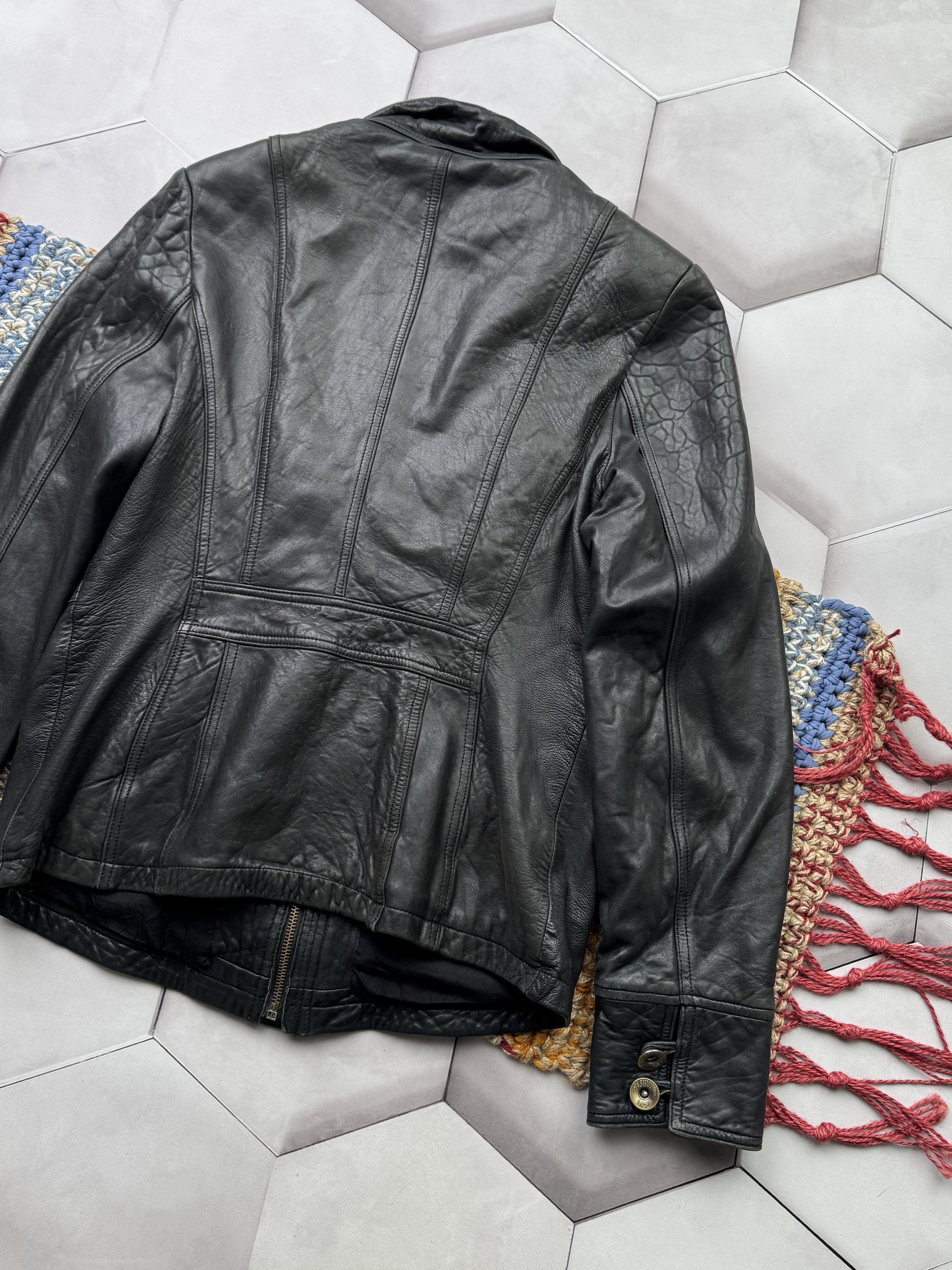 Japanese Brand Vintage Leather Cropped Jacket (E4) Size L / US 10 / IT 46 - 10 Thumbnail