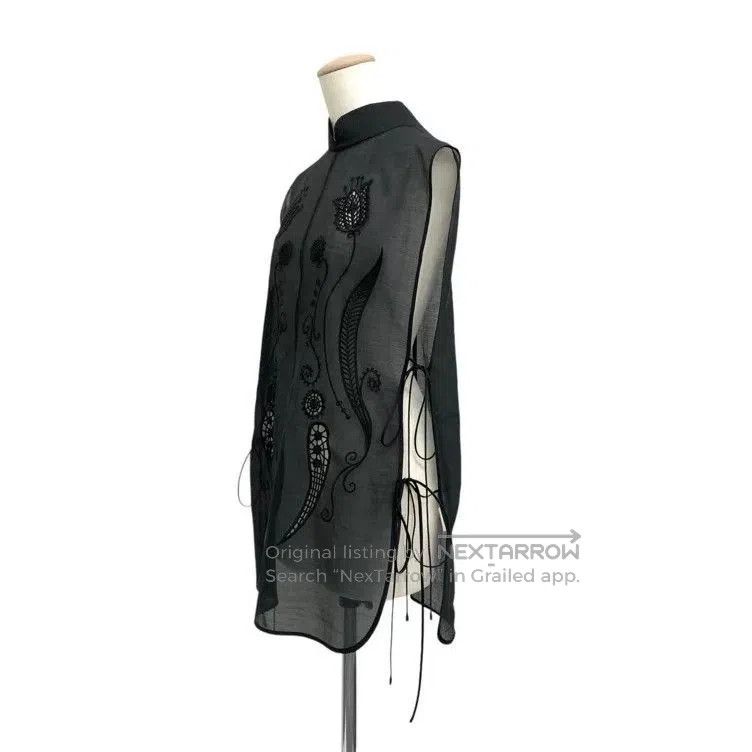 Other Black Embroidered Sheer Vest Top. Size M / US 6-8 / IT 42-44 - 3 Thumbnail