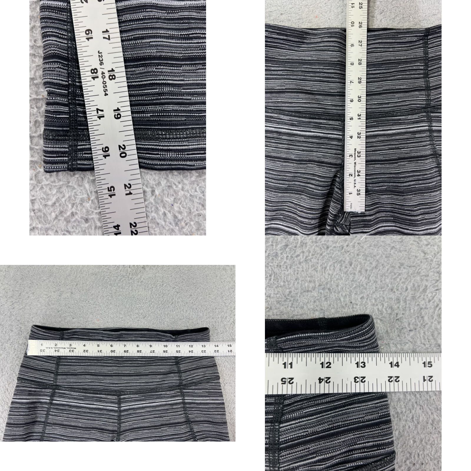 Lululemon Lululemon Pants Womens 8 Capri Yoga Gym Workout Striped Black White Pockets Leggings 20in Inseam 20 Regular Capris Womens Size 30" / US 8 / IT 44 - 8 Thumbnail