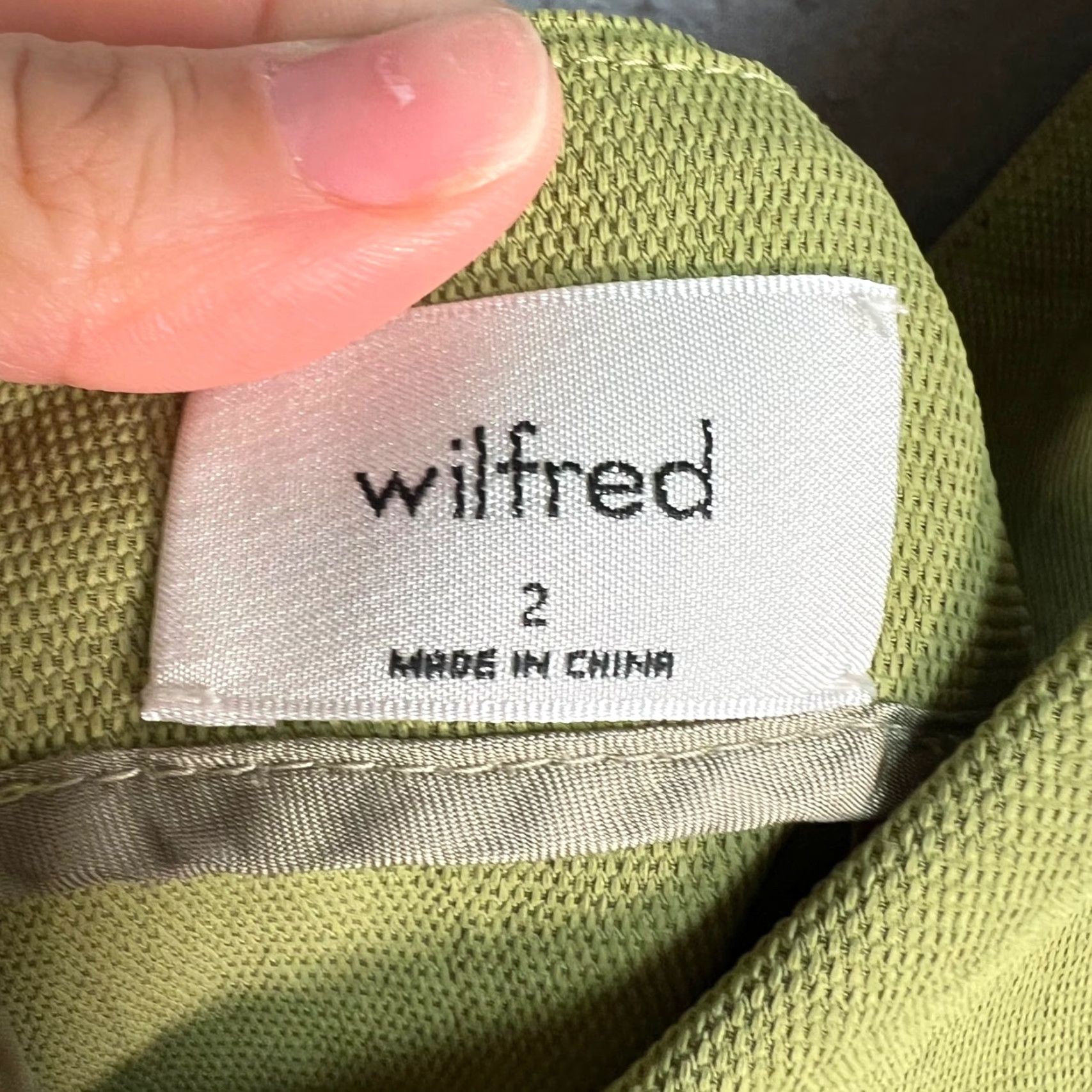 Vintage Wilfred Womens Jumpsuit - Green Sleeveless V-Neck Tie Back - Size 2 - Adult Women - Polyester - Regular - Vintage/Mustard Potential? Size 26" / US 2 / IT 38 - 3 Thumbnail
