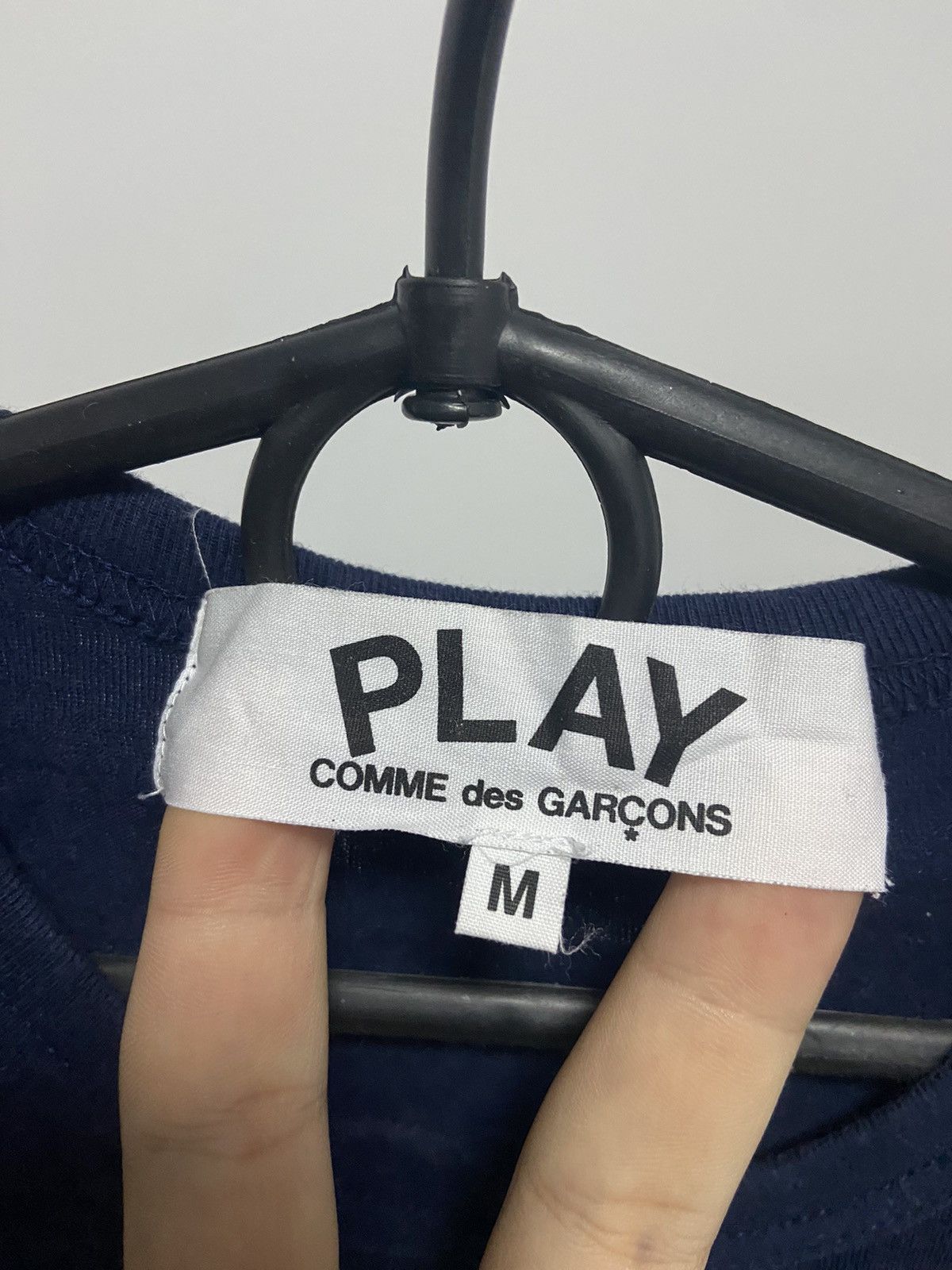 Comme des Garcons PLAY × Japanese Brand × Vintage Play Come Des Garcons Vintage T Shirt double Logo Japanese Size US M / EU 48-50 / 2 - 4 Thumbnail
