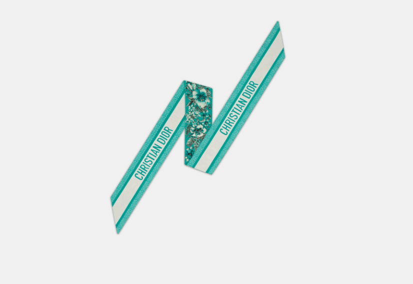 Dior o1w1db10424 Size: OS D-Floral Mitzah Scarf in Green Size ONE SIZE - 3 Thumbnail