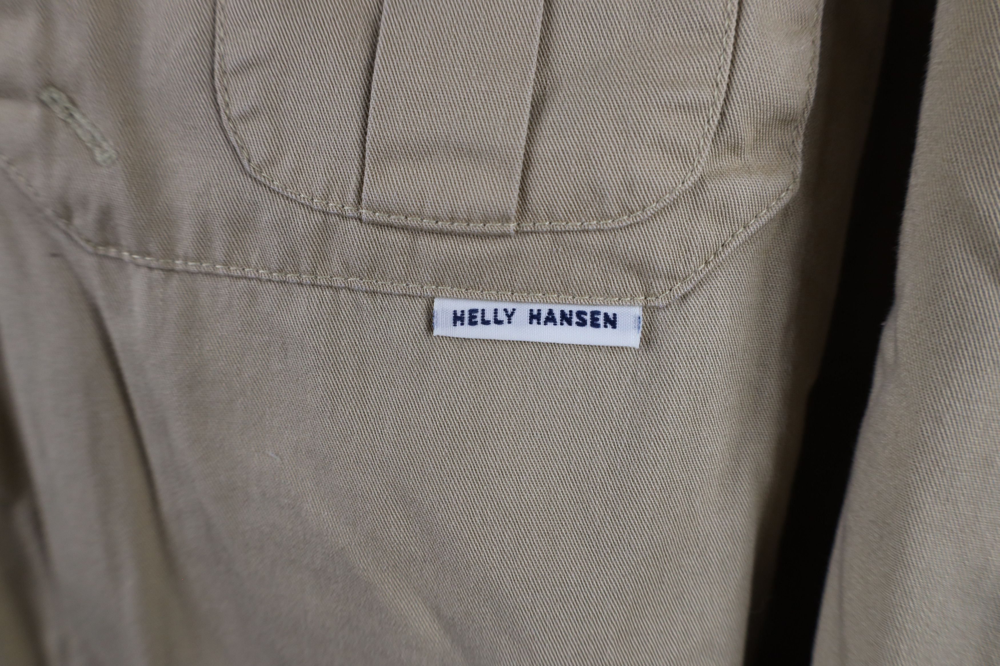 Helly Hansen × Vintage Vintage 90s Helly Hansen Spell Out Button Shirt Beige Size US M / EU 48-50 / 2 - 4 Thumbnail
