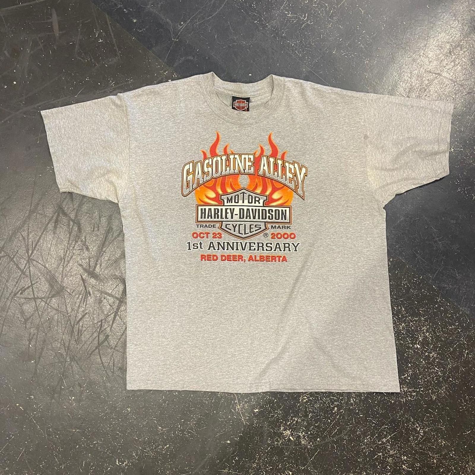 Harley Davidson Vintage Harley Davidson Gasoline Alley Tee Size US XL / EU 56 / 4 - 2 Thumbnail