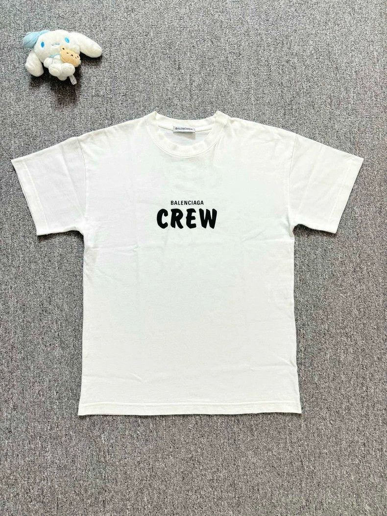 Balenciaga Balenciaga White crew monogram logo short sleeve 2502-Nexta Size US XS / EU 42 / 0 - 1 Thumbnail