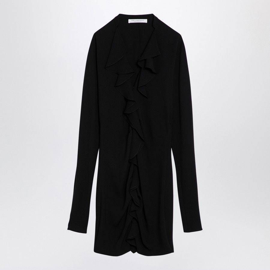 Philosophy di Lorenzo Serafini o1d2blof0924 Short Dress in Black Size XS / US 0-2 / IT 36-38 - 1 Thumbnail
