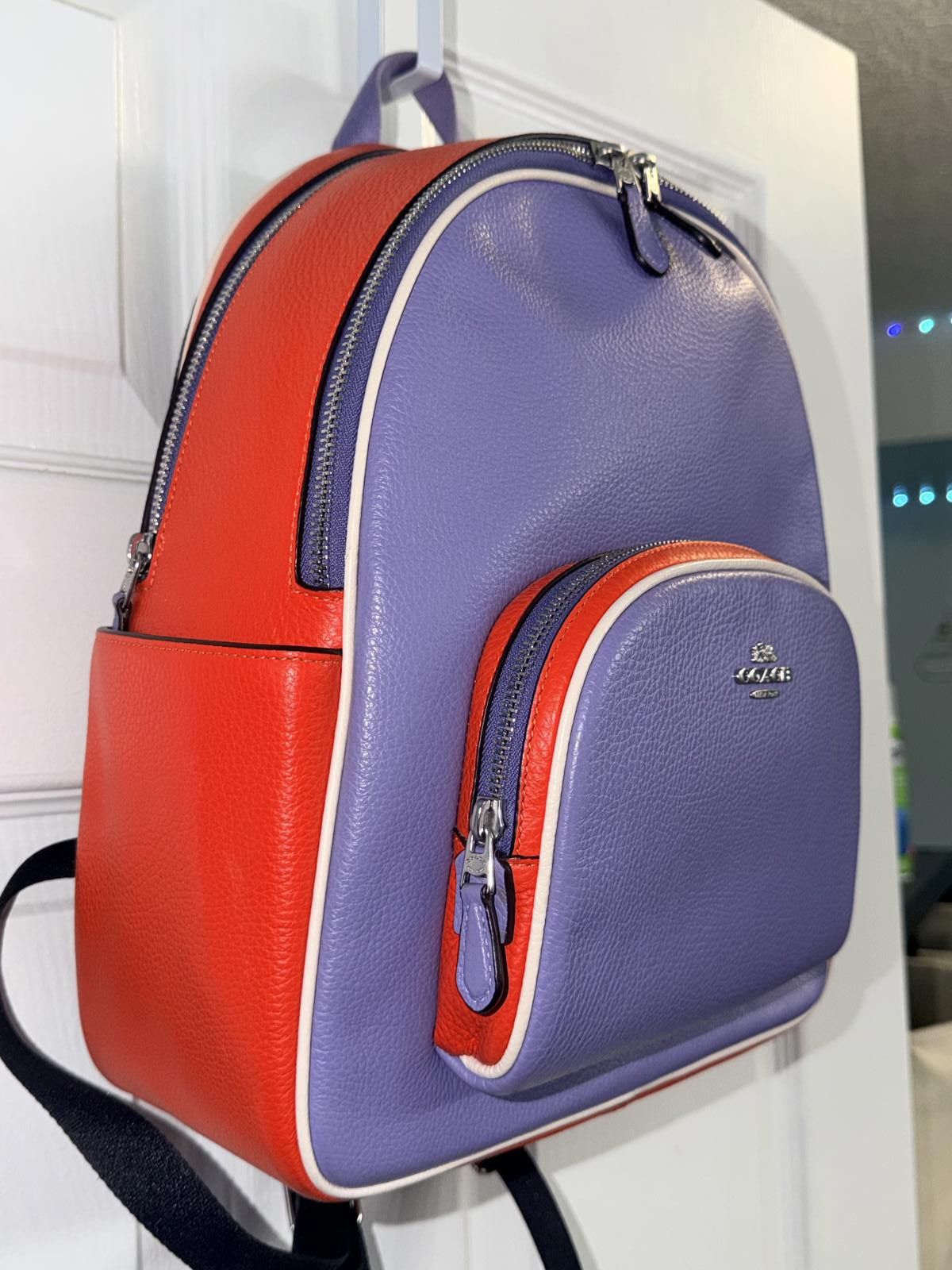 Coach Coach Court Backpack In Colorblock - Multi Violet CR768 Size ONE SIZE - 3 Thumbnail