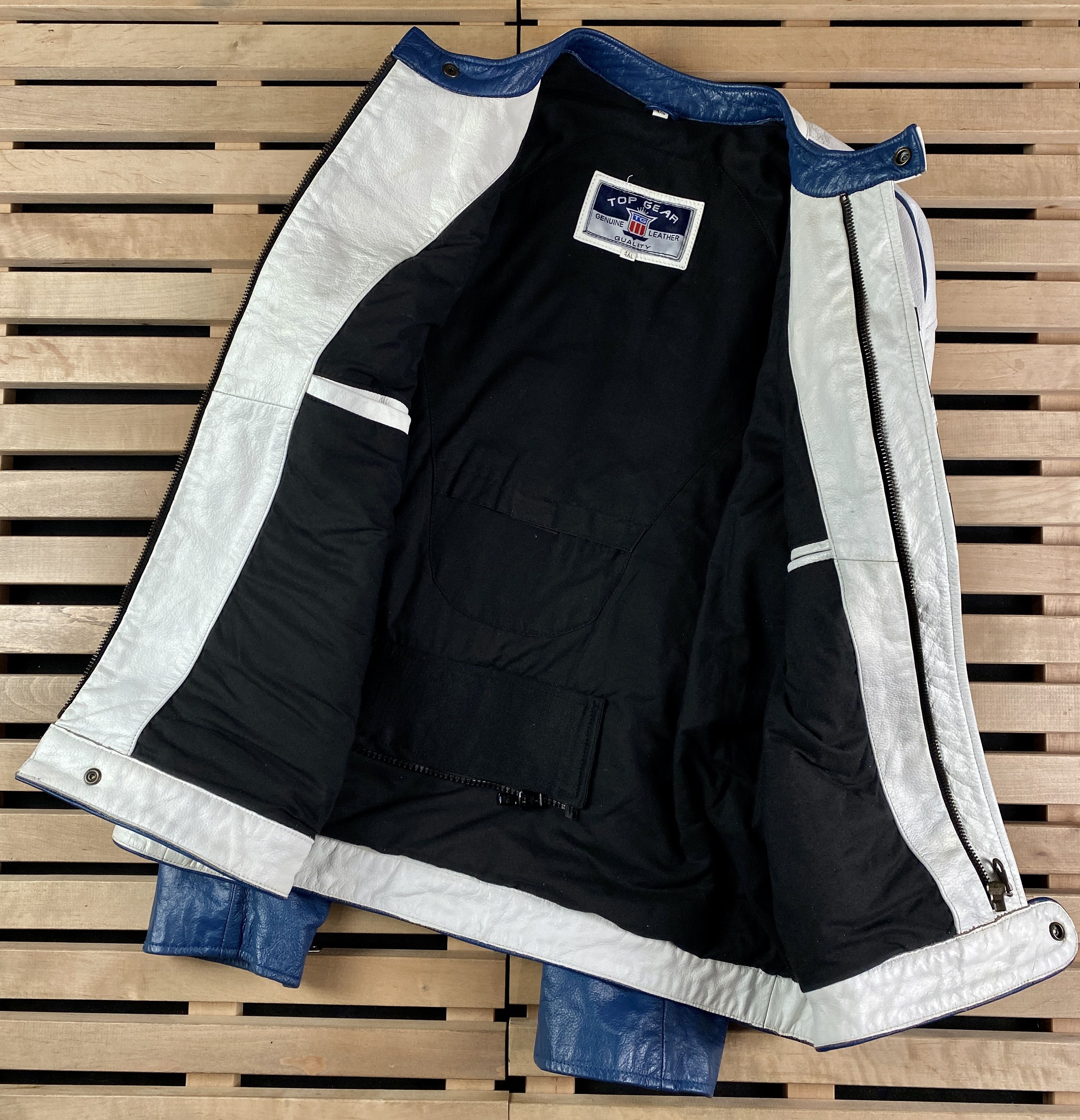 BMW Men’s Leather Full Zip Racing Jacket BMW Compaq Size 4XL Size US XXL / EU 58 / 5 - 6 Thumbnail