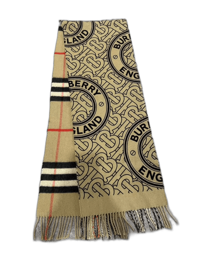 Burberry Burberry Double-Sided Cashmere Scarf Size ONE SIZE - 1 Thumbnail
