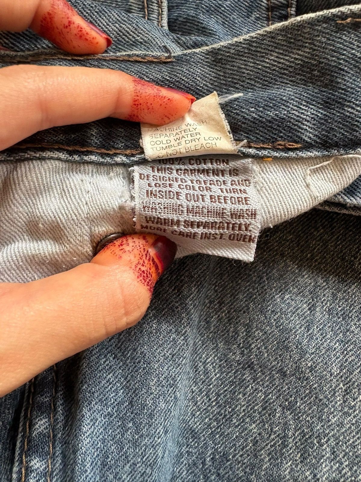 Levi's Vintage 90s Levis 501 Mud Wash Distressed Loose Jeans Size US 36 / EU 52 - 10 Thumbnail