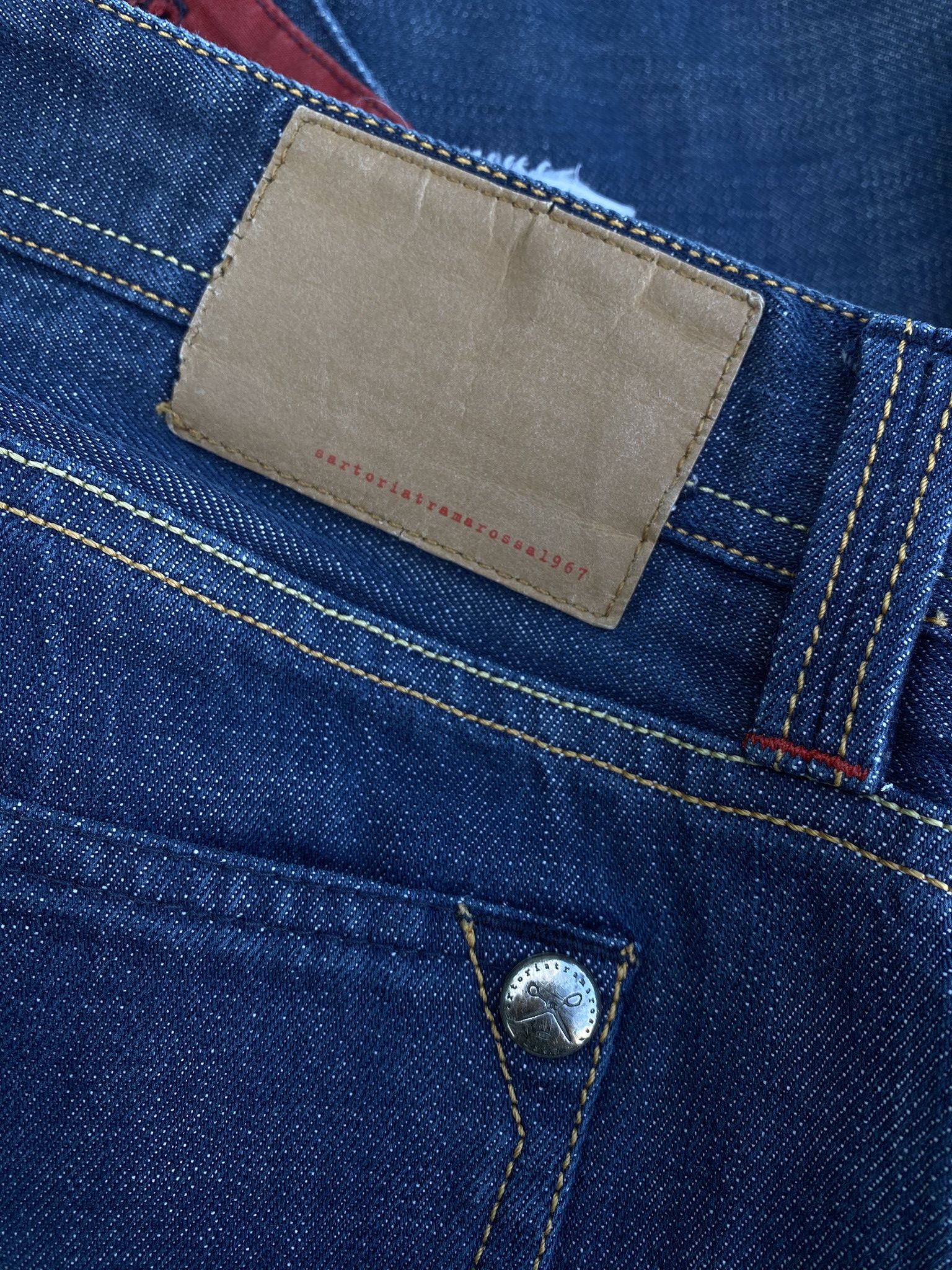 Designer SARTORIA TRAMAROSSA hand made Italy Selvedge Raw Denim Size US 32 / EU 48 - 15 Thumbnail