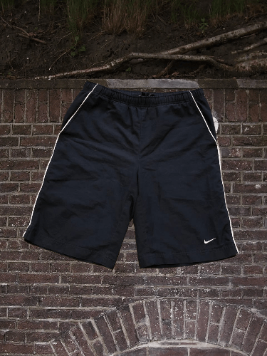 Nike 00s Nike Vintage Mini Swoosh Drill Shorts Y2K Size US 30 / EU 46 - 1 Thumbnail