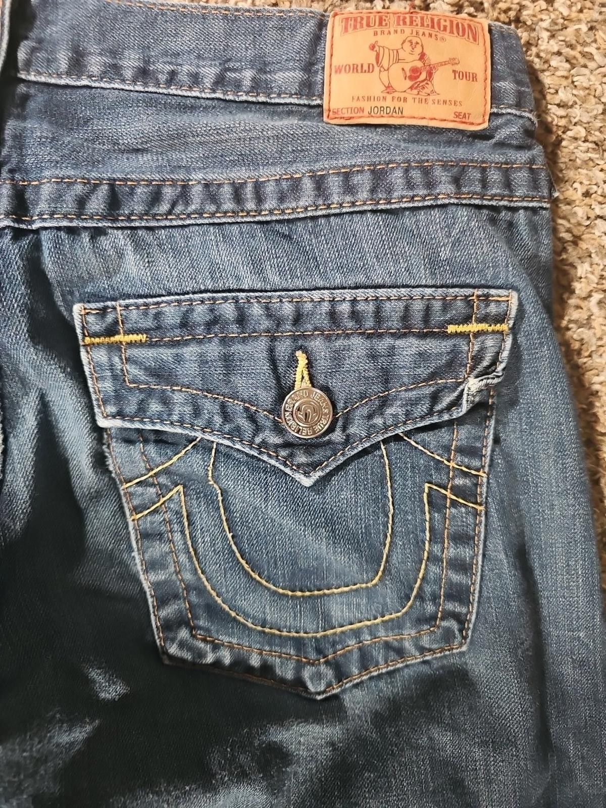 True Religion True Religion Jordan Sz 28 Flap Pockets Jeans Size 28" / US 6 / IT 42 - 9 Thumbnail