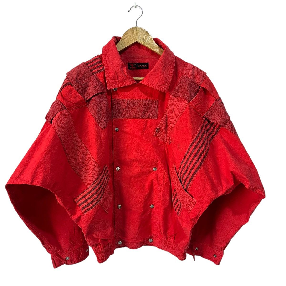 Kansai Yamamoto Vintage KANSAI YAMAMOTO Boro-Style Batwing | 90s Japanese Size US L / EU 52-54 / 3 - 1 Thumbnail