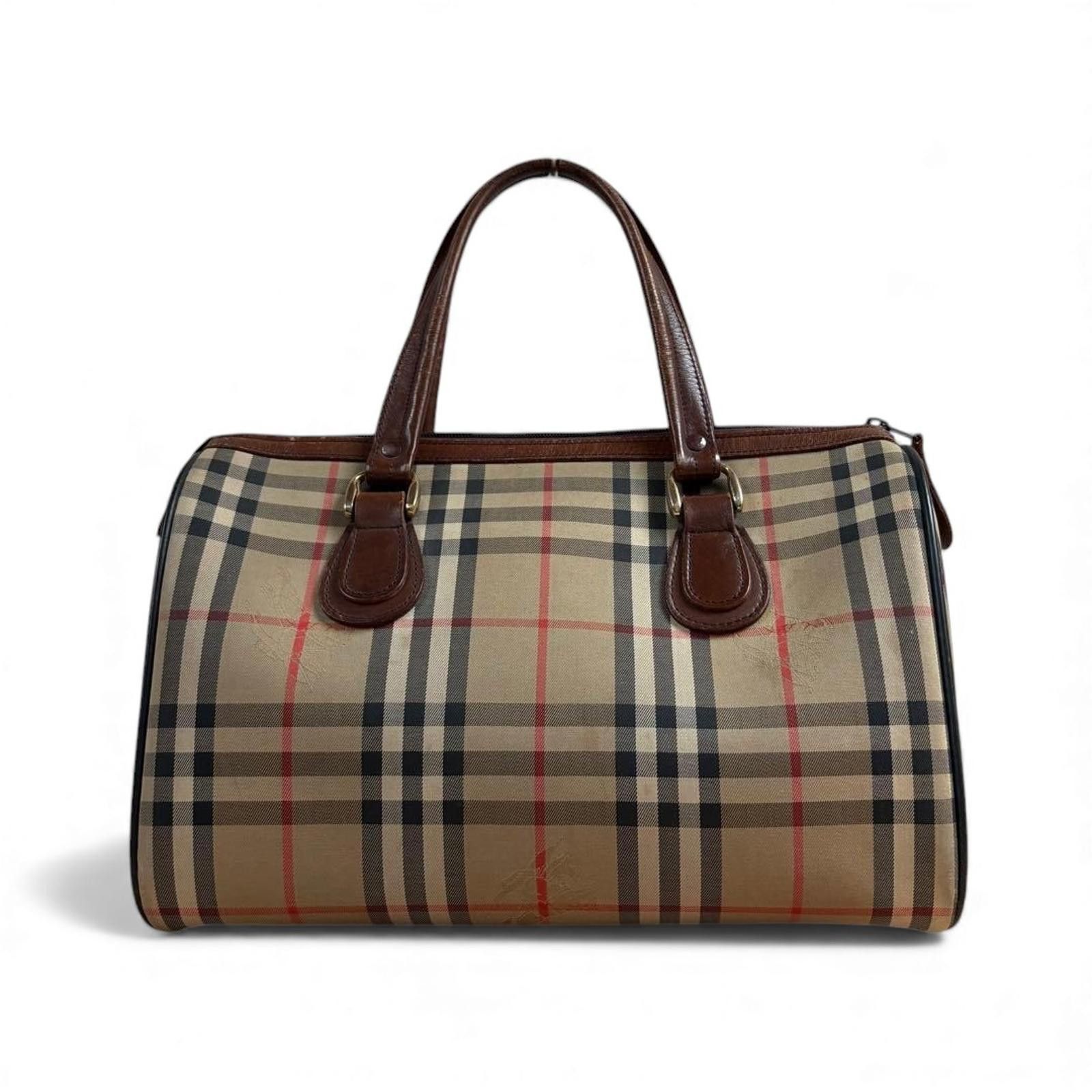 Burberry Burberry - Vintage Checkered Handbag Leather Handles Size ONE SIZE - 3 Thumbnail