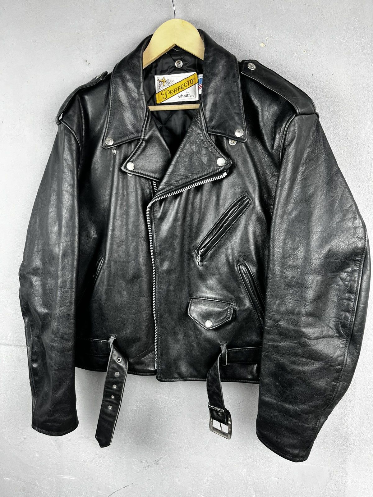 Schott Schott leather jacket Size US L / EU 52-54 / 3 - 3 Thumbnail