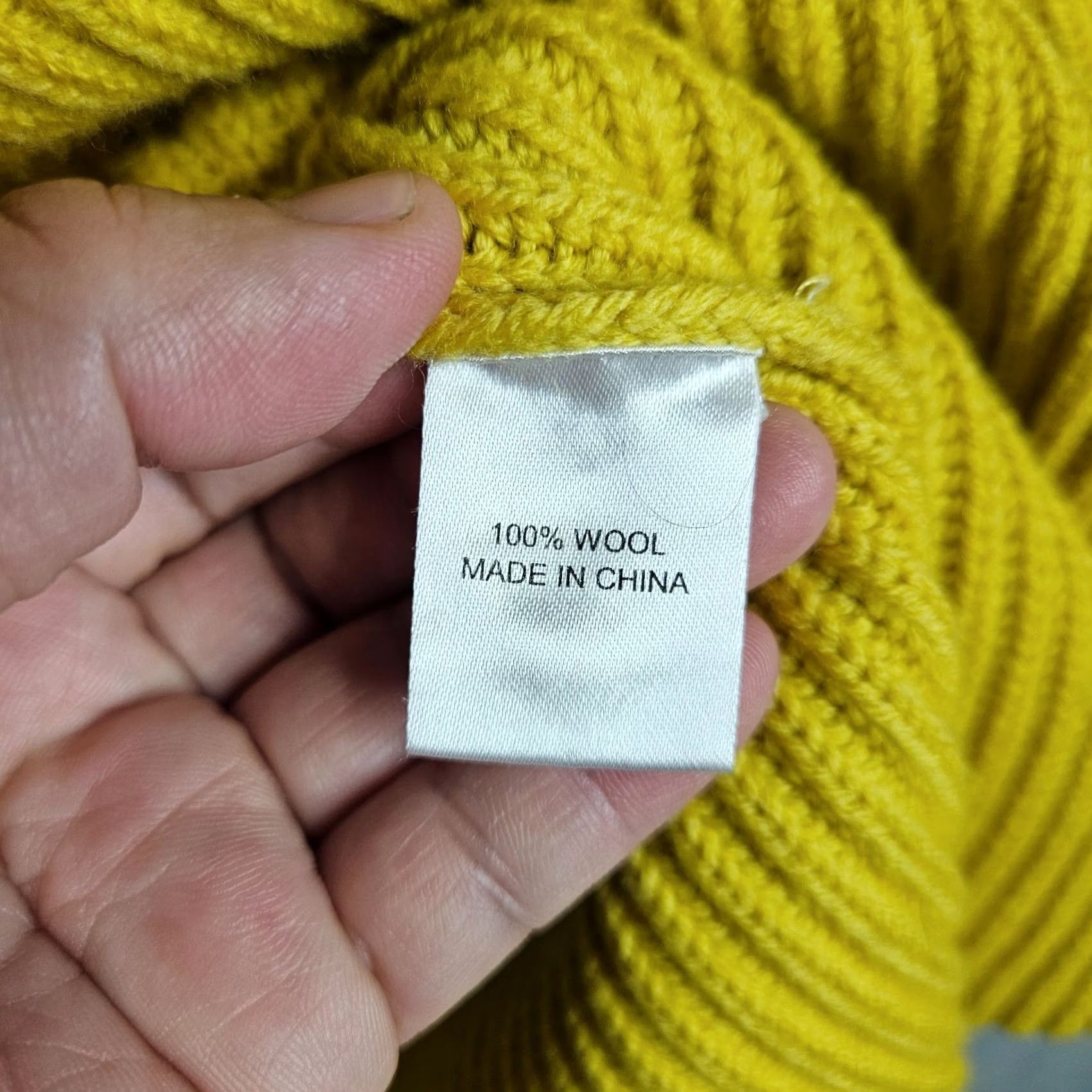 Vintage TUCKERNUCK Women's 100% Wool Ribbed Turtle Neck Yellow Long Sleeve Sweater S Cardigan Modern Knit Entire Size S / US 4 / IT 40 - 5 Thumbnail