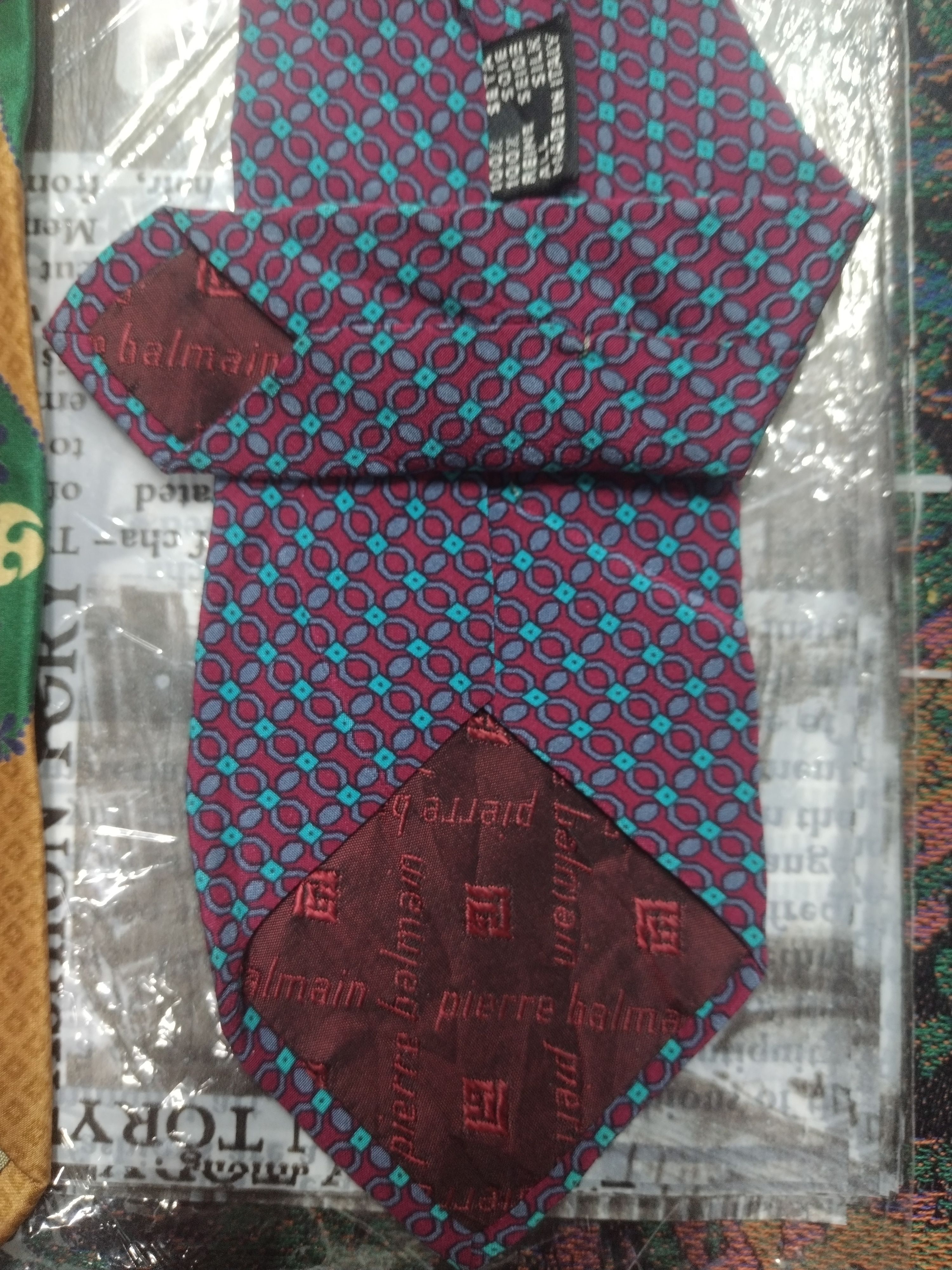 The Tie Bar × Vintage Lot of 3 VTG CELINE GIORGIO ARMANI & PIERRE BALMAIN NECKTIE Size ONE SIZE - 5 Thumbnail
