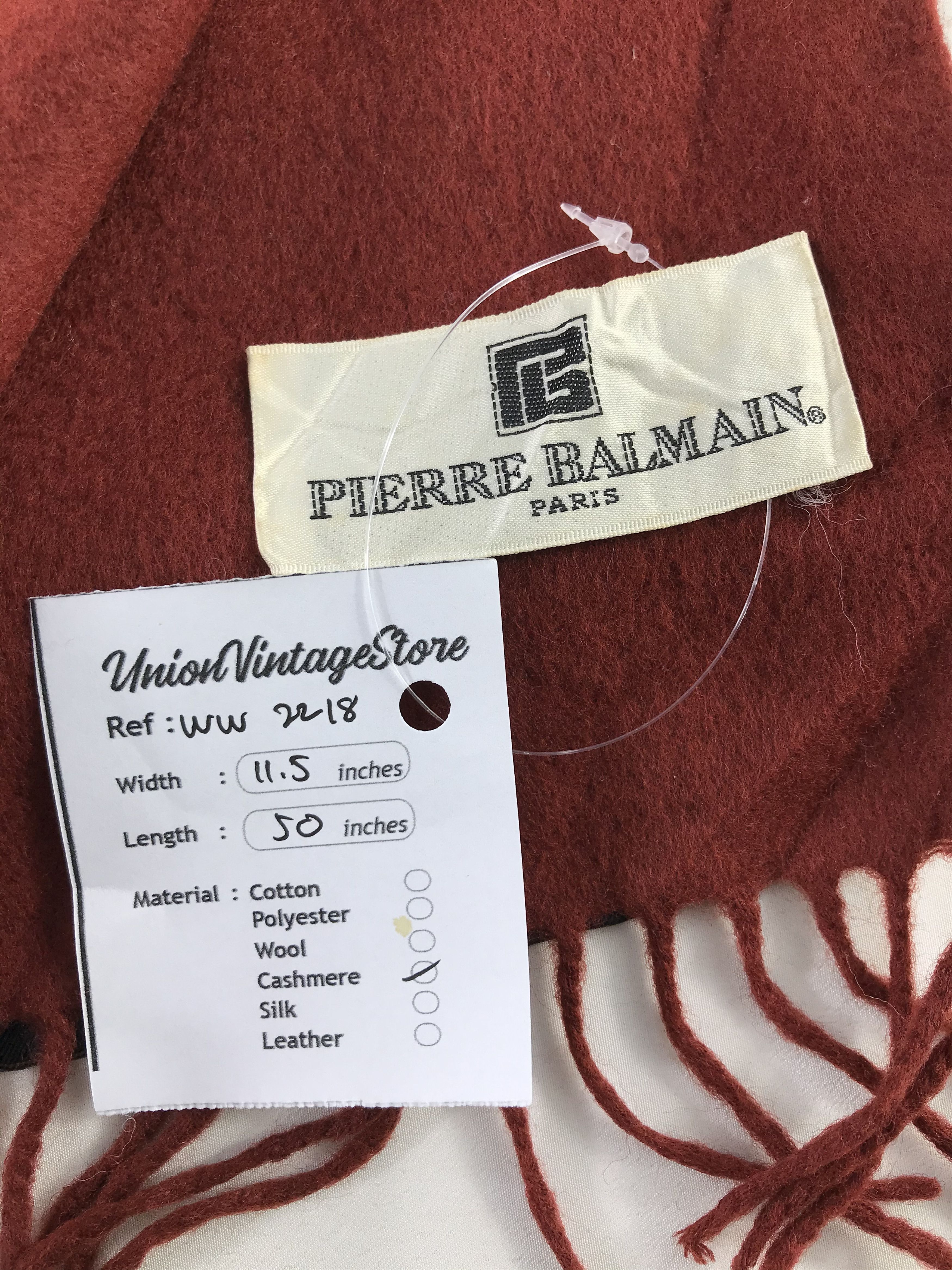 Vintage Pierre Balmain Scarf / Muffler / Neckwear - WW2218 Size ONE SIZE - 5 Thumbnail