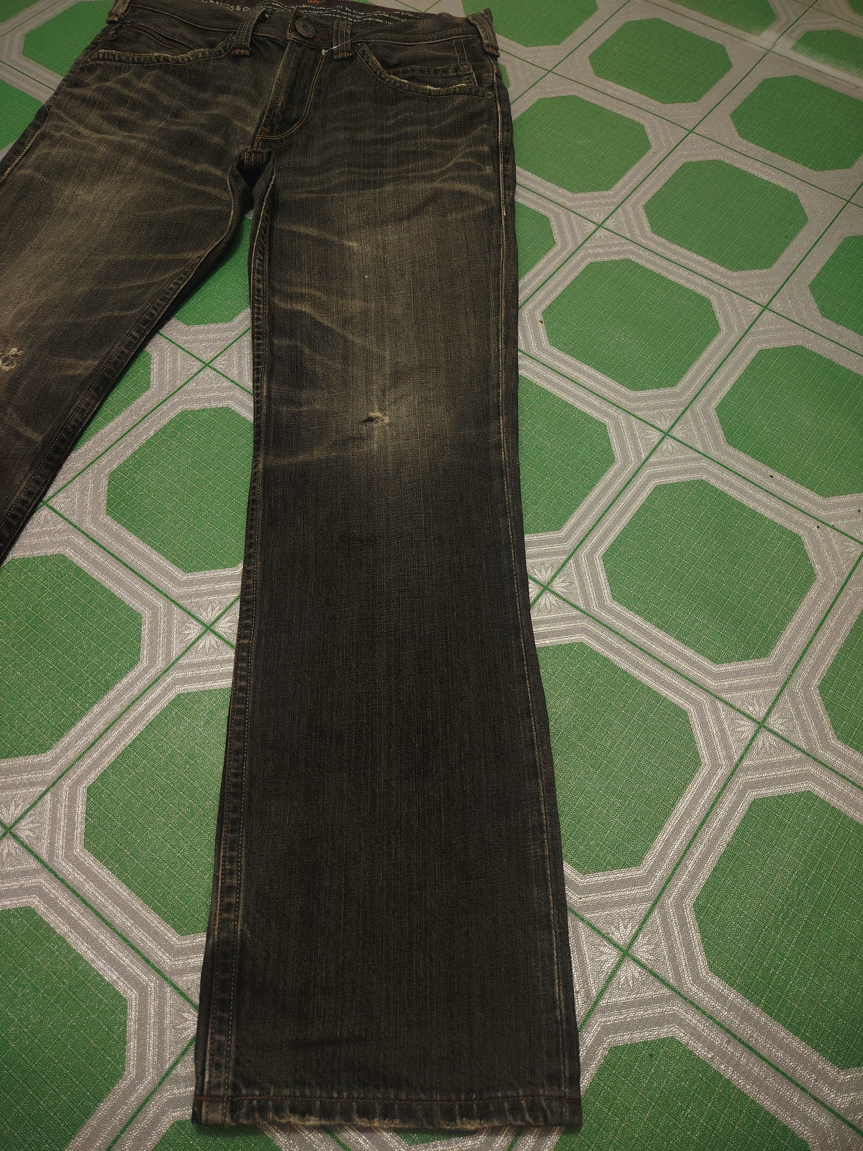 Levi's Distressed Rare!!! Levis 502 Back Pocket Bead Pattern Size US 34 / EU 50 - 4 Thumbnail