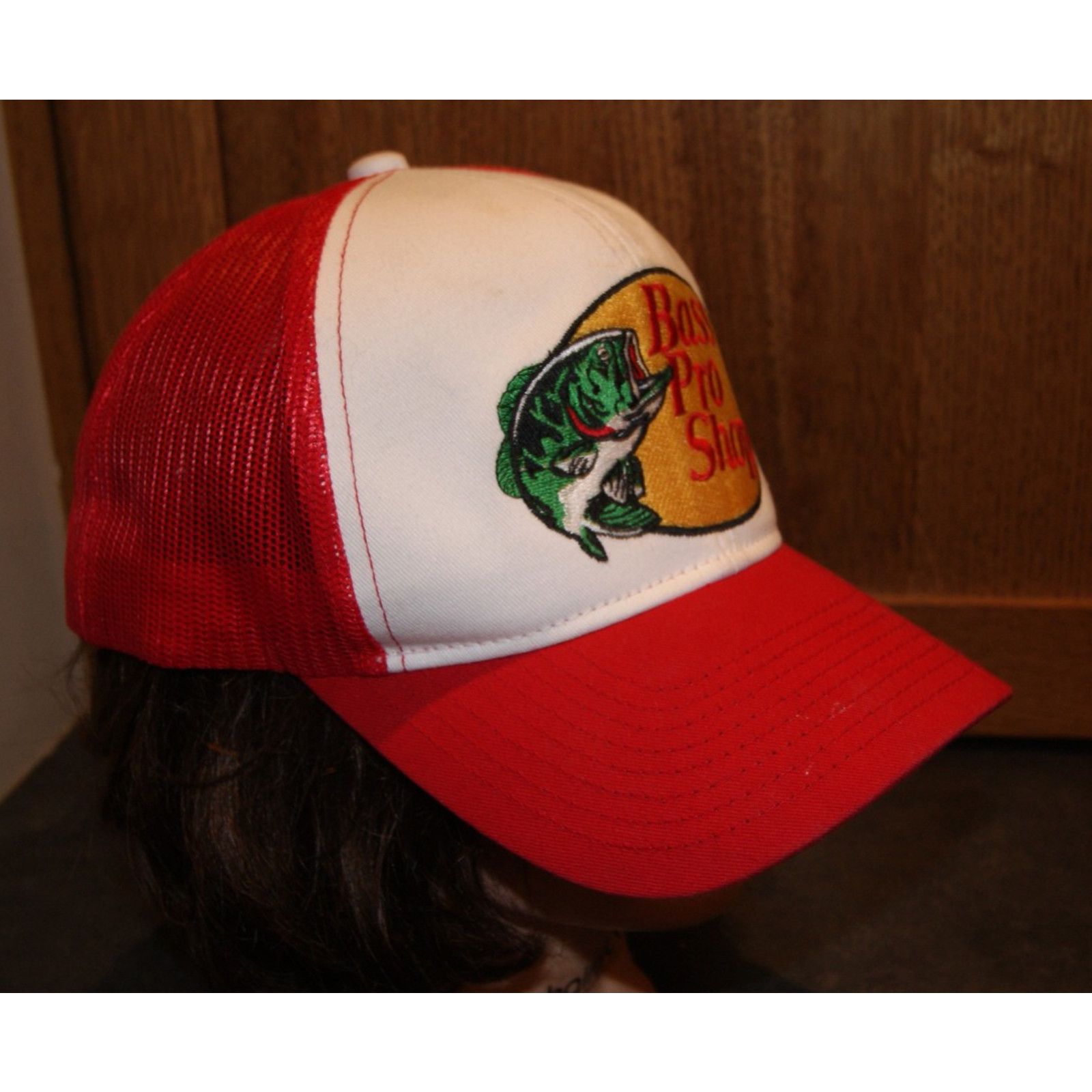 Bass Pro Shops Bass Pro Shops Embroider Logo Trucker Mesh Snapback Hat Cap Size ONE SIZE - 3 Thumbnail