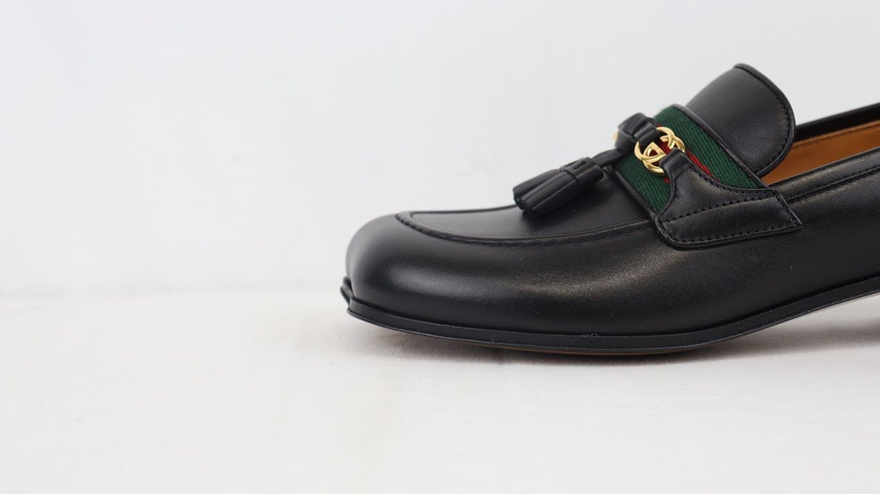 Gucci o1rshd1 Jakarta/NS Gucci Moccasin Leather in Black Size US 7 / IT 37 - 4 Thumbnail