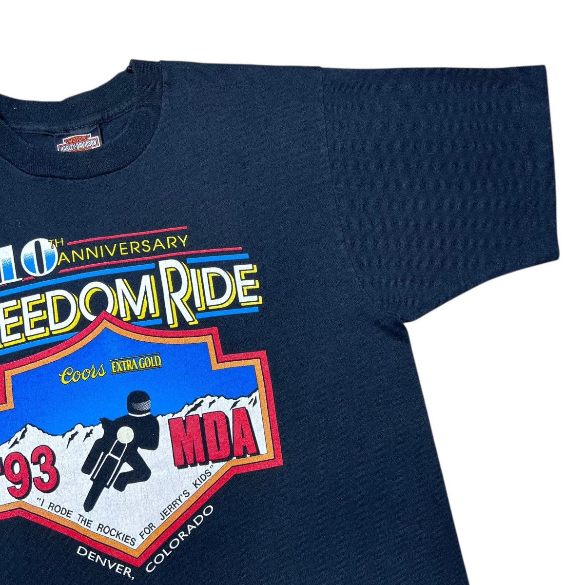 Harley Davidson 1993 Harley Davidson Freedom Ride Denver Colorado T-Shirt Size US M / EU 48-50 / 2 - 7 Thumbnail