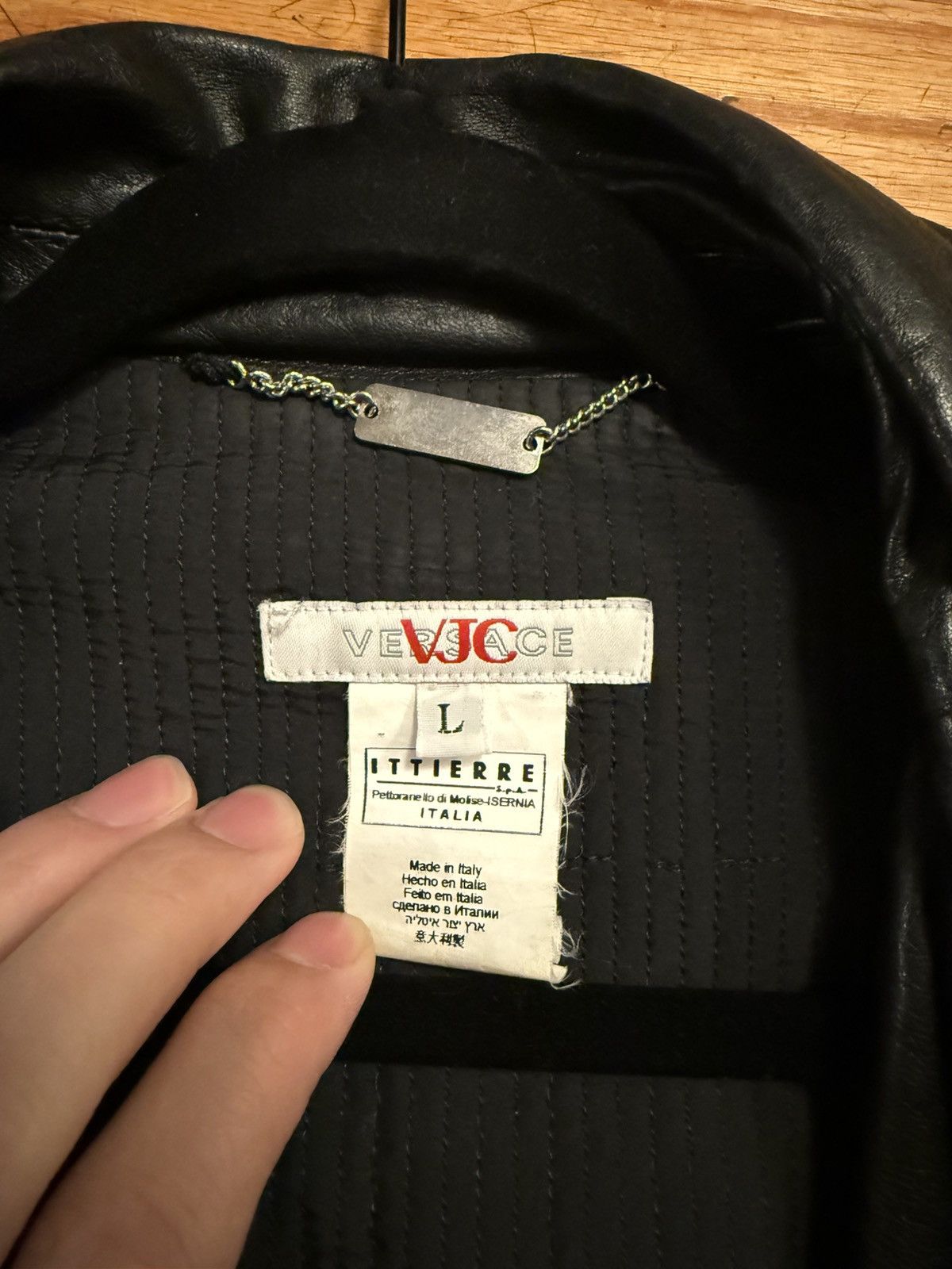 Versace Jeans Couture VJC Leather Biker Jacket Size US L / EU 52-54 / 3 - 5 Thumbnail