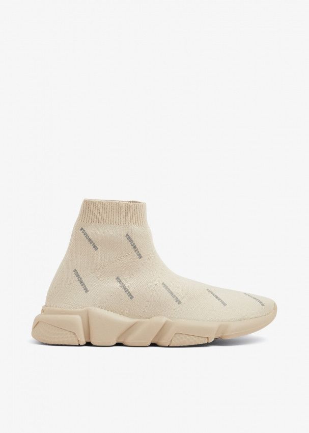 o1mt1gz1124 KIDS Speed Recycled Knit Sneakers in Beige