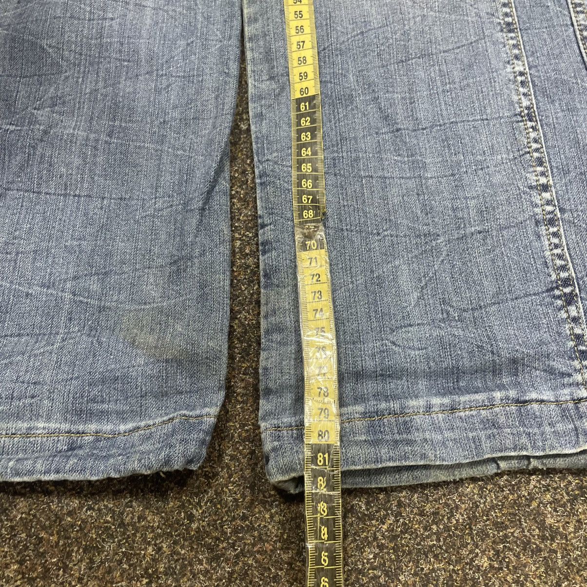 Vintage Y2K Baggy Cargo Denim Jeans Faded Blue Distressed W34 Grunge Size 28" / US 6 / IT 42 - 8 Thumbnail