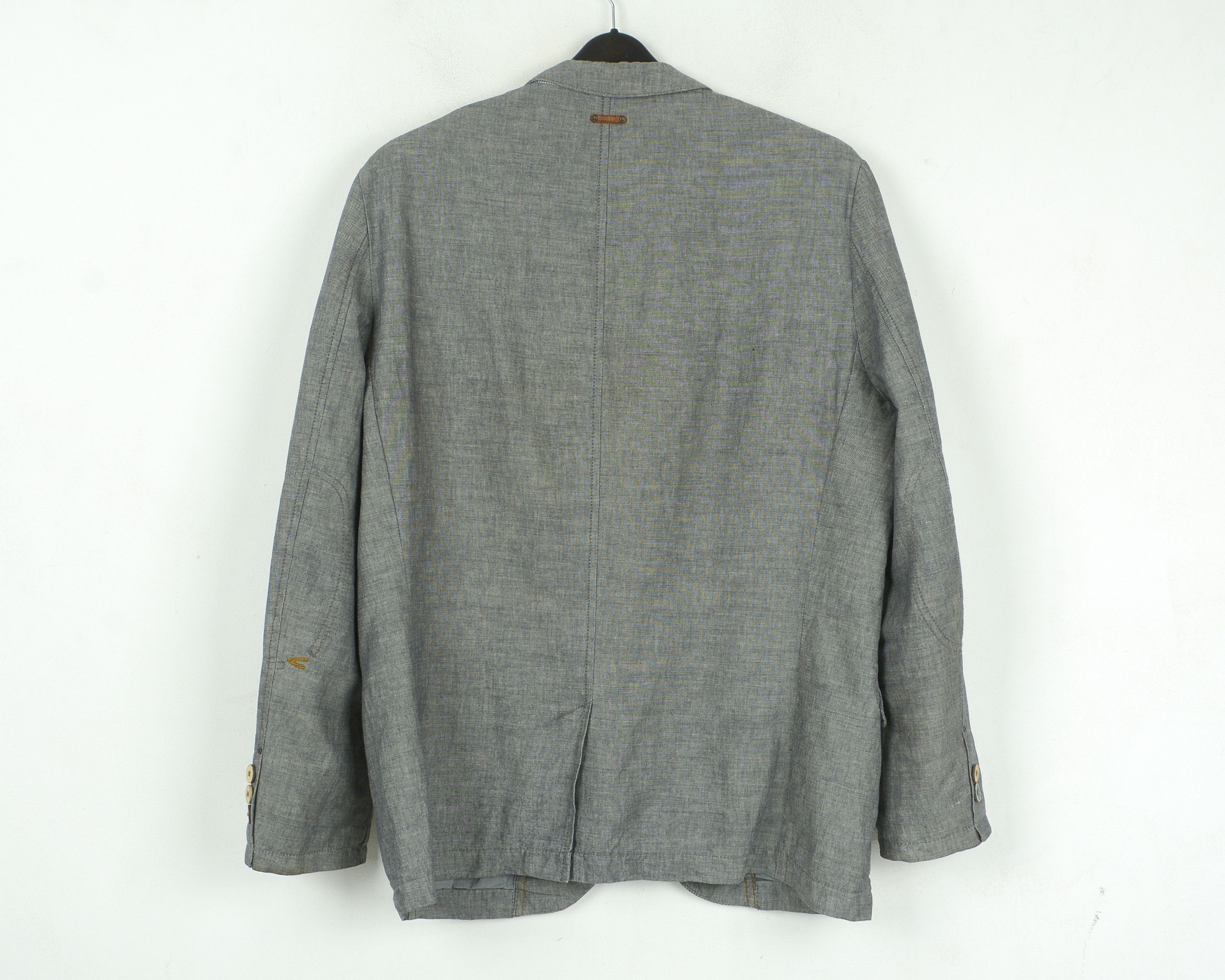 camel active Linen Cotton Blazer EU 52 Suit Jacket Sport L Coat Grey Flax Size 42R - 6 Thumbnail