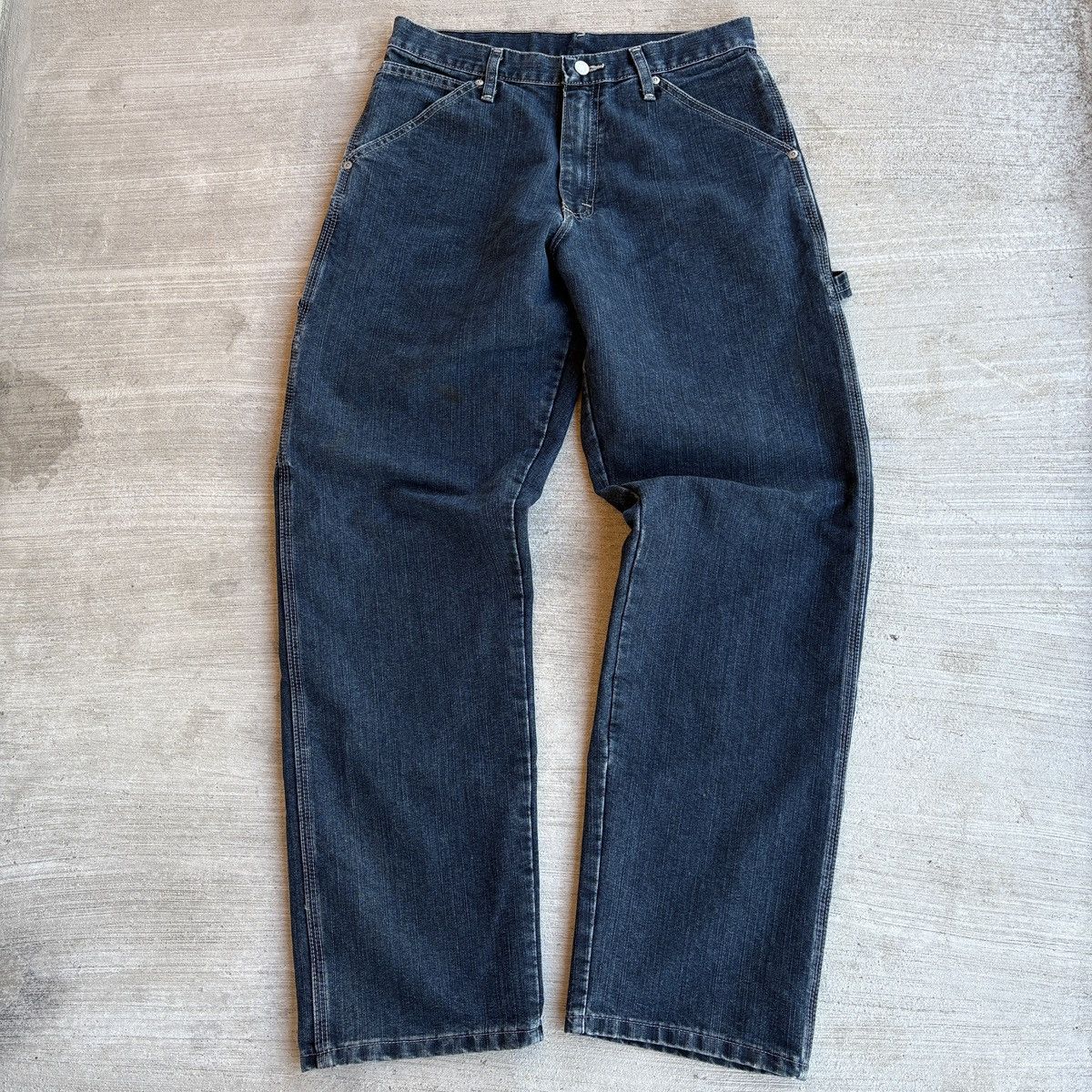 Vintage 2000s Wrangler Carpenter Dark Wash Denim Jeans Size US 31 - 1 Thumbnail