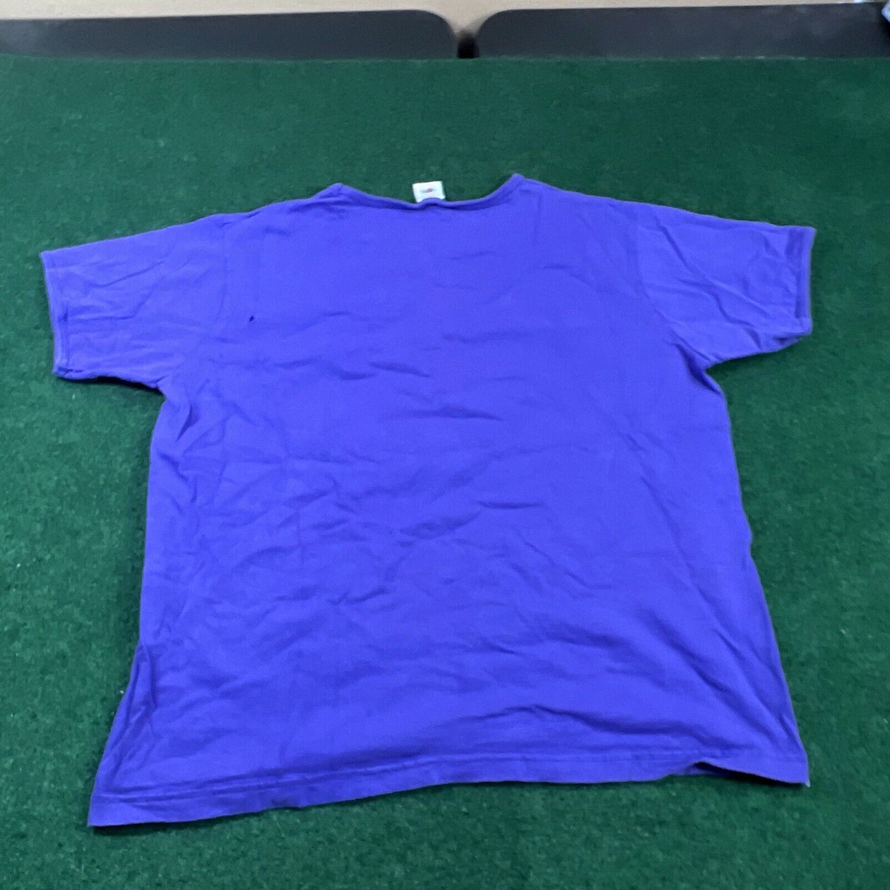 Hanes Vintage 90s Shirt Size Large Short Sleeve Sunflower Purple Size L / US 10 / IT 46 - 7 Thumbnail