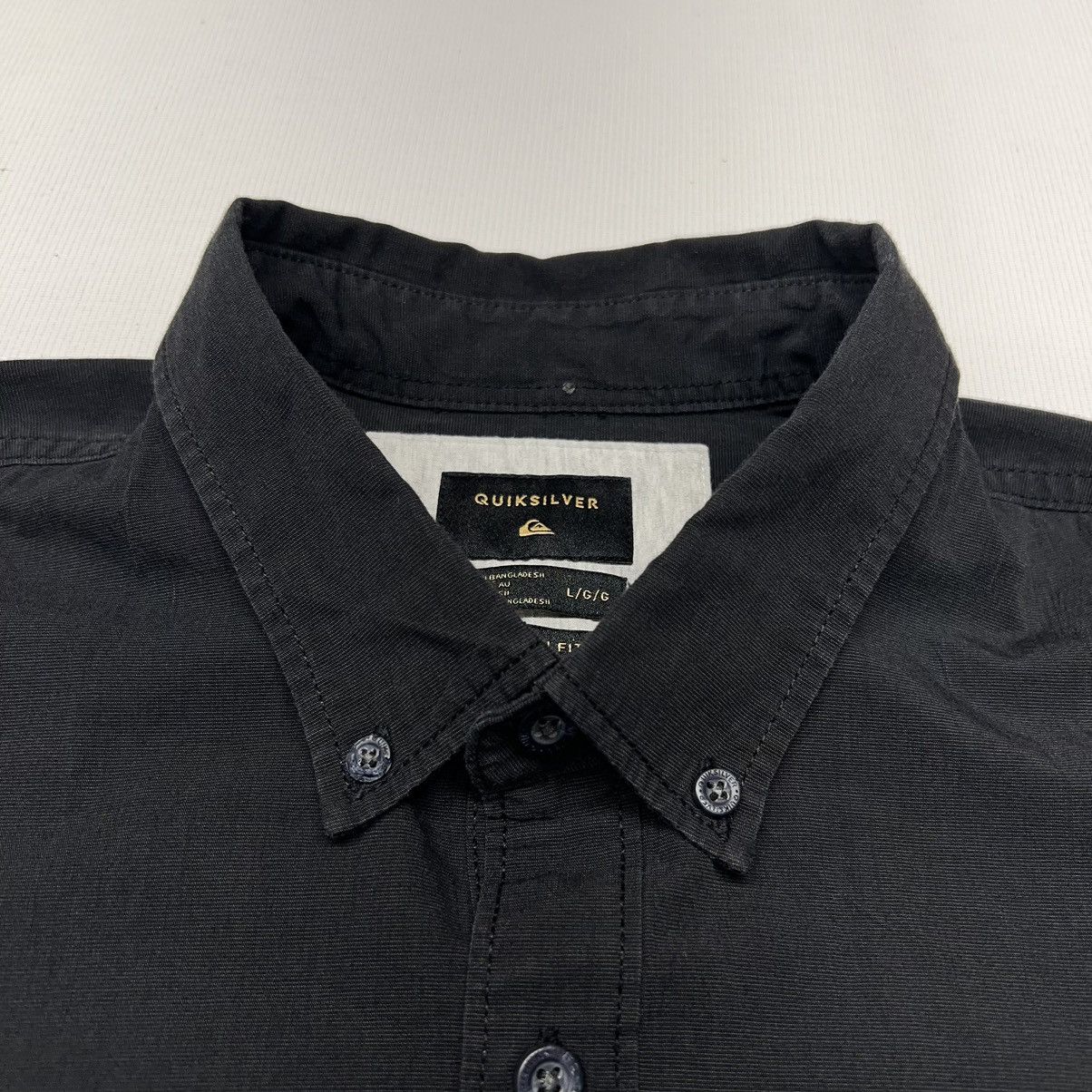 Quiksilver Quiksilver Button Down Shirt Black Modern Fit Long Sleeve Size US L / EU 52-54 / 3 - 5 Thumbnail