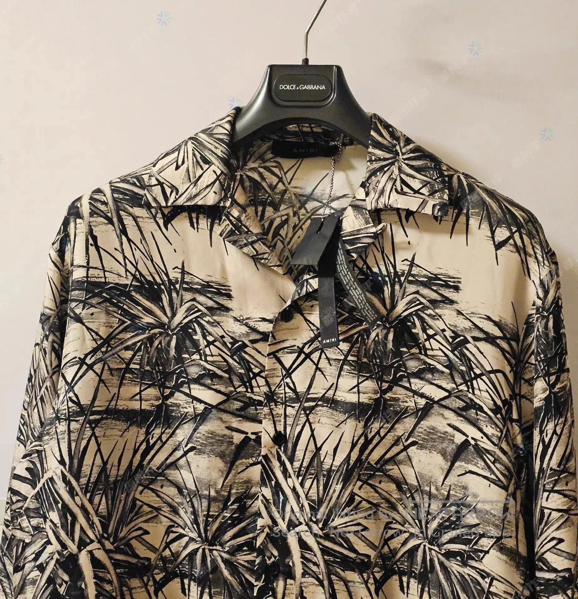 Amiri Multi Palm Leaf Print Long Sleeve Button. Size US XL / EU 56 / 4 - 2 Thumbnail