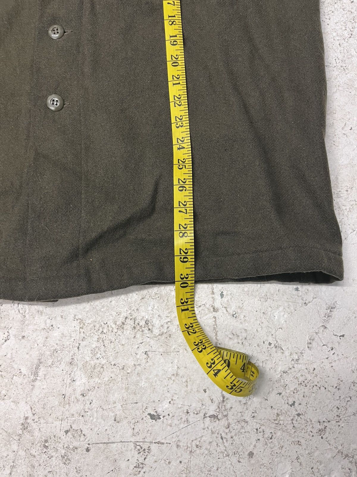 Vintage Vintage military green wool shirt Size US XL / EU 56 / 4 - 7 Thumbnail