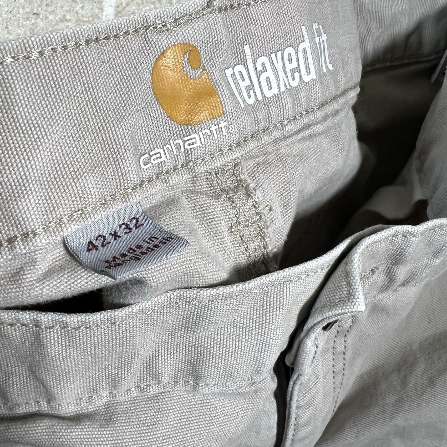 Carhartt Carhartt Carpenter Pants Workwear 40x30 Tan Relaxed Canvas Men’s 102291-232 Brown Size US 40 / EU 56 - 6 Thumbnail