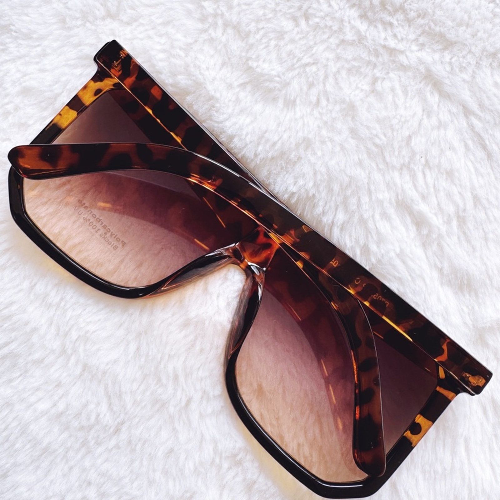 Other Kira Tortoise Brown & Black Oversized Sunglasses Size ONE SIZE - 10 Thumbnail