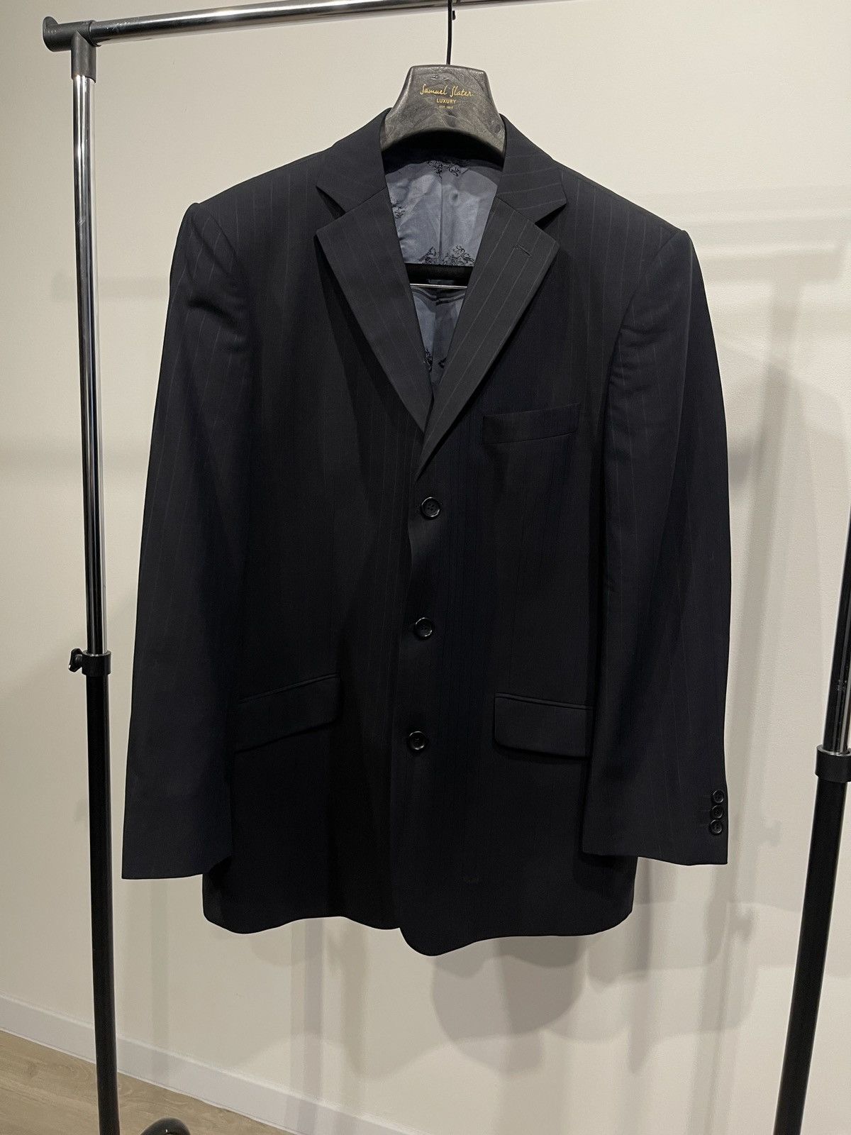 Balmain Vintage BALMAIN blazer classic wool jacket mens us42 blue Size 42R - 1 Thumbnail