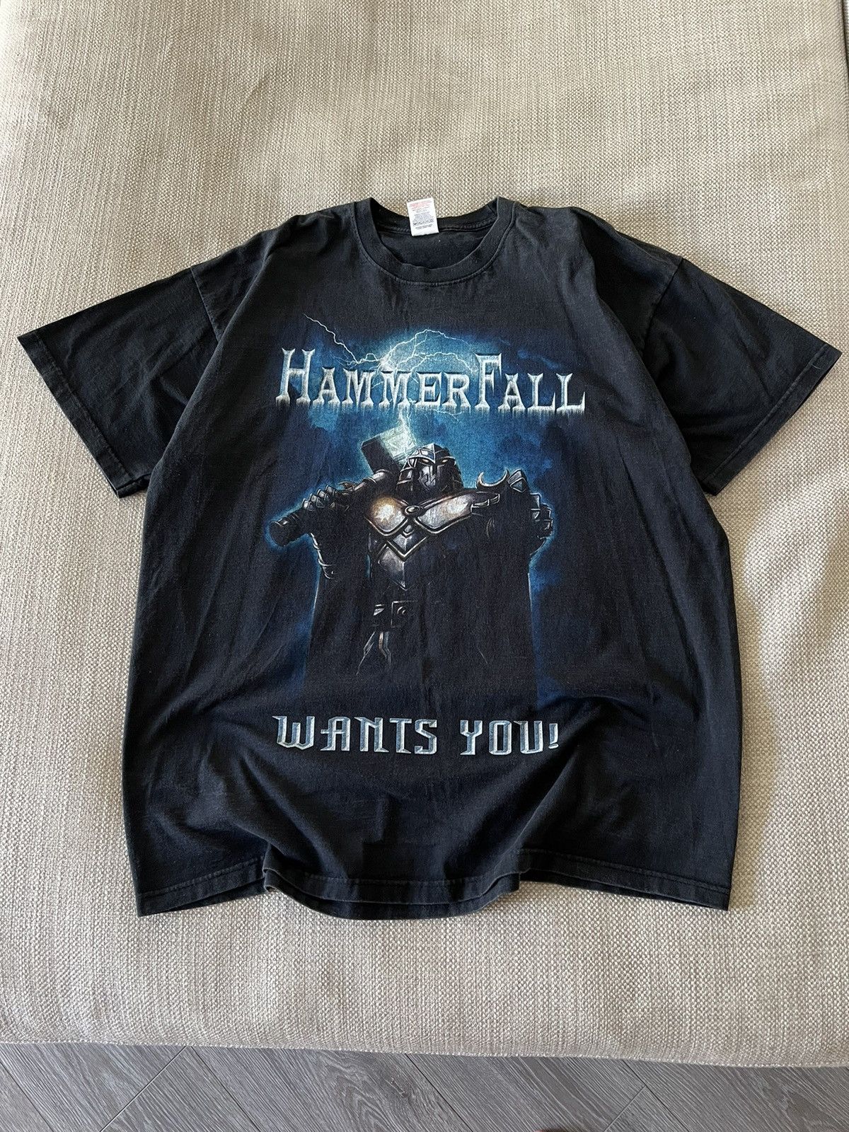 Band Tees × Vintage Vintage 💥 Hammer Fall Band Tee Size US XL / EU 56 / 4 - 4 Thumbnail