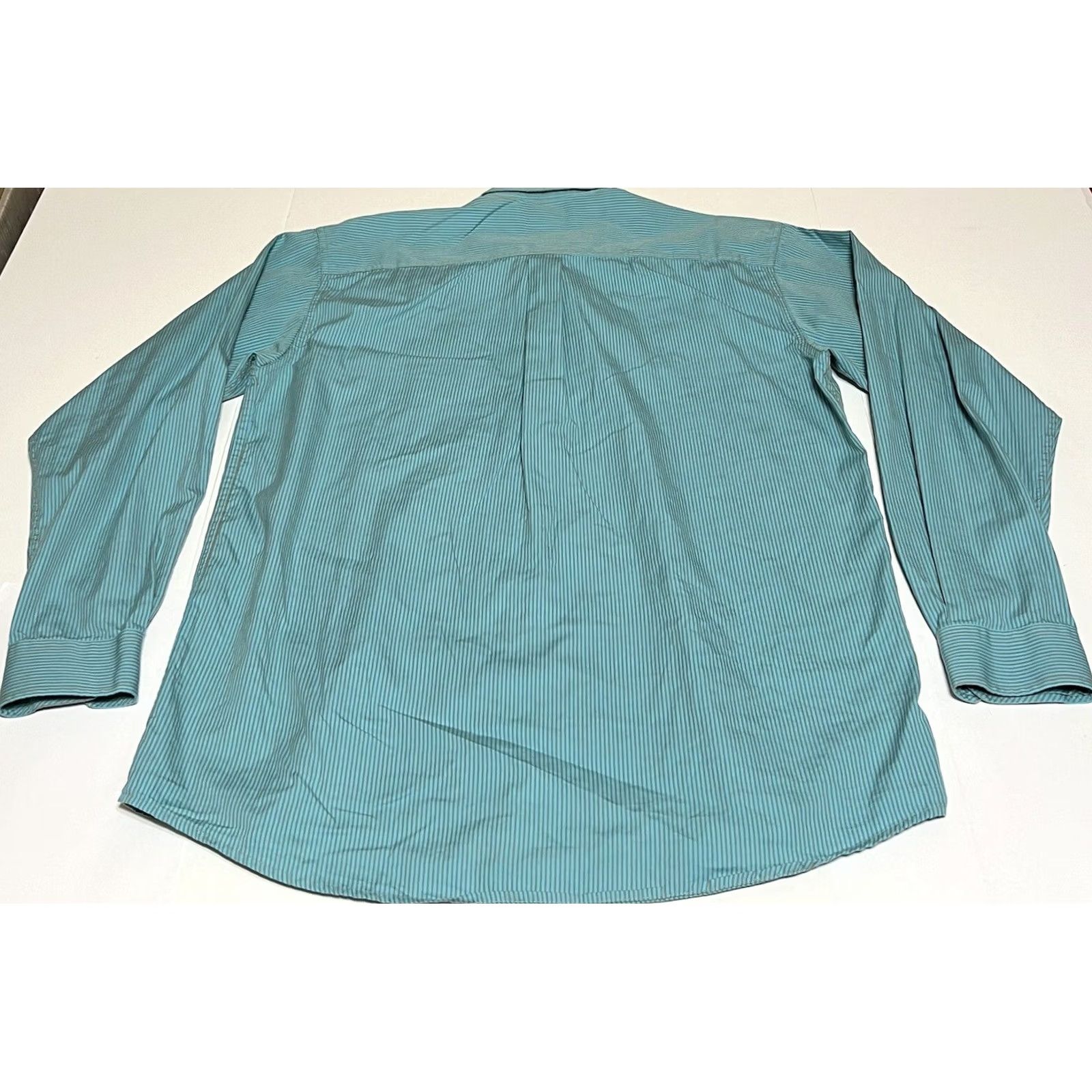 Vintage Cinch Shirt Men's M Button-Down Long Sleeve Turquoise Striped Western Cowboy Size US M / EU 48-50 / 2 - 3 Thumbnail