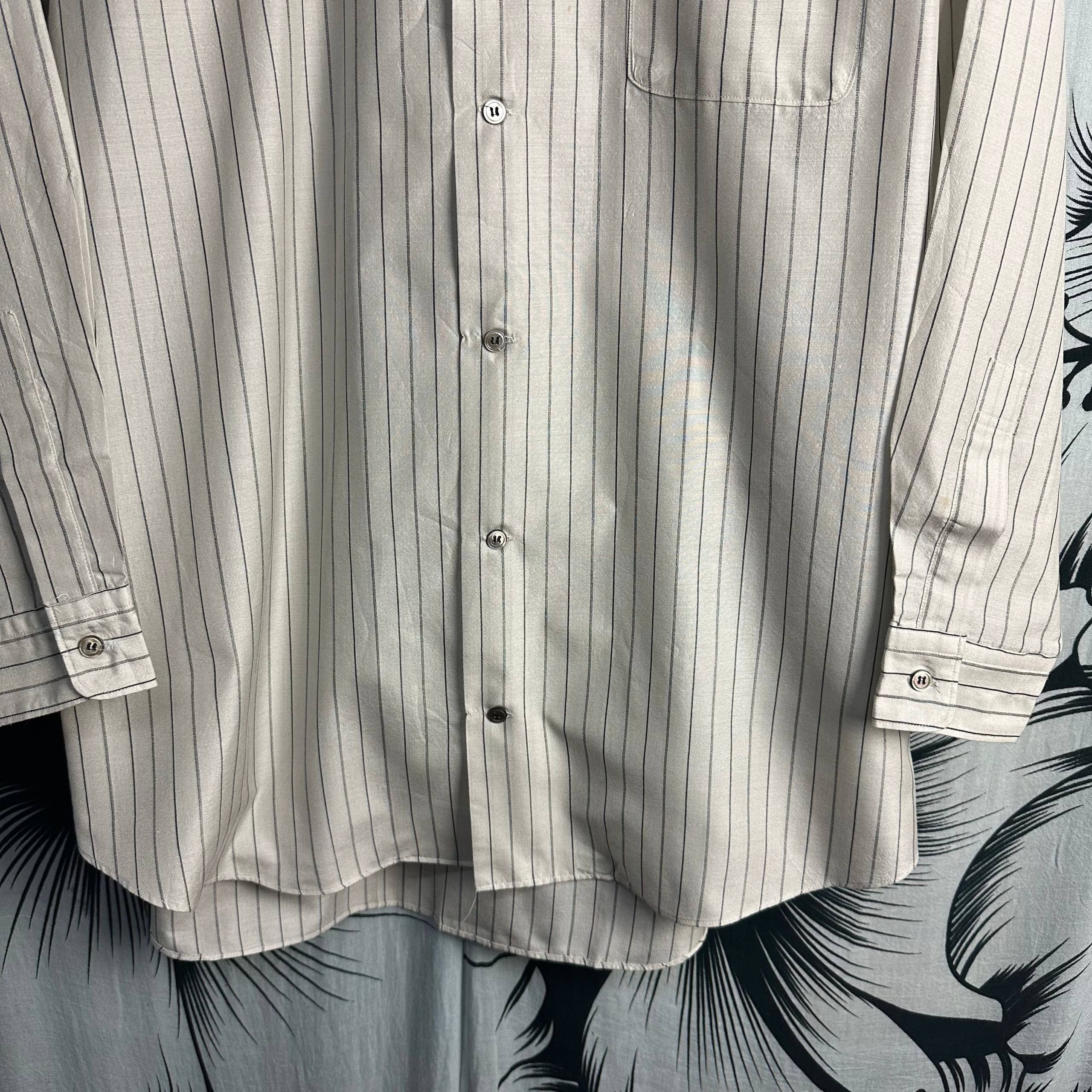 Yohji Yamamoto Archive Vintage 90s Yohji Yamamoto Y’s For Men Striped Shirt Size US XXL / EU 58 / 5 - 9 Thumbnail