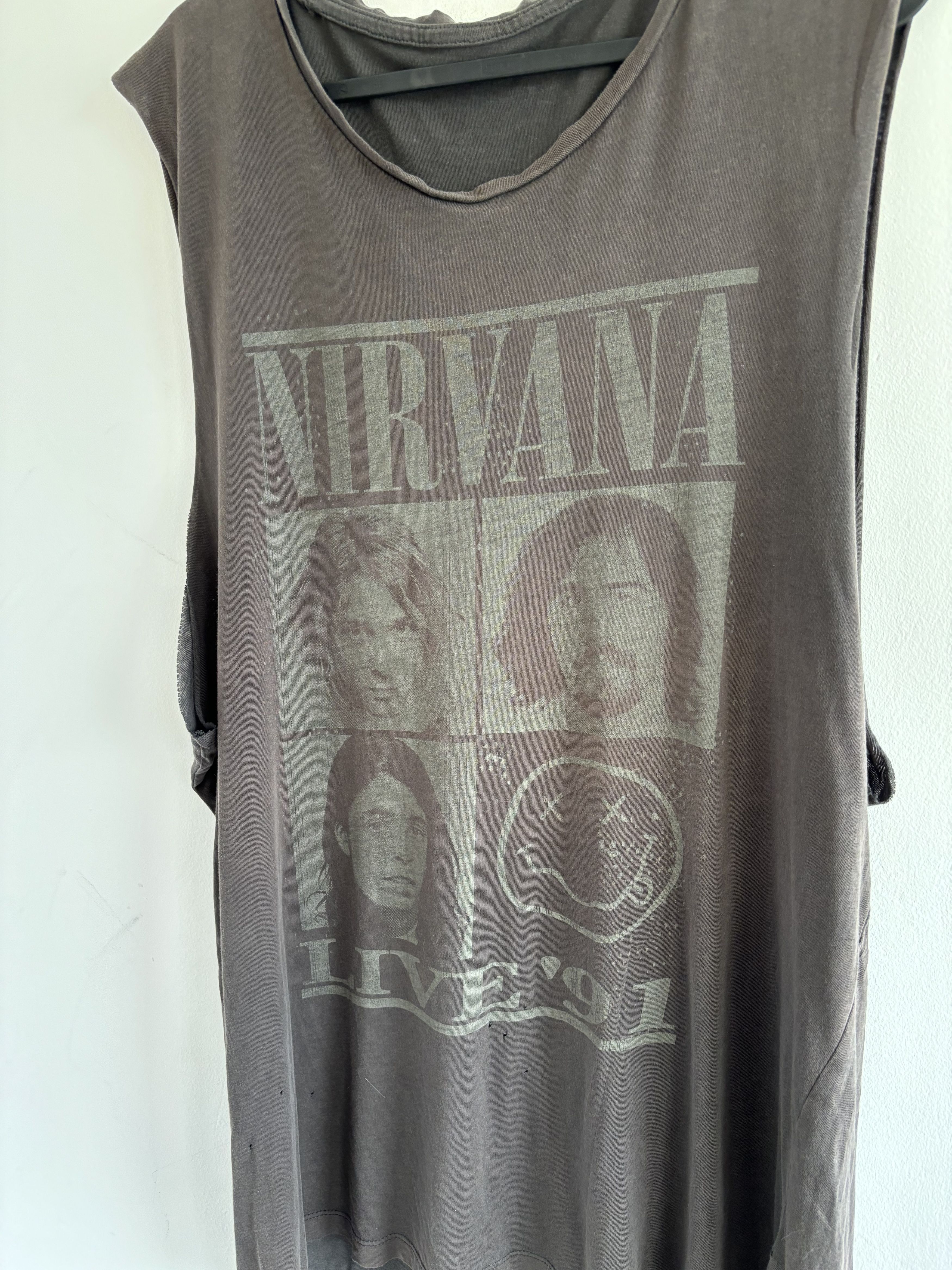Nirvana Nirvana Faced Live 1991 Trashed Tank Top Size US XL / EU 56 / 4 - 2 Thumbnail